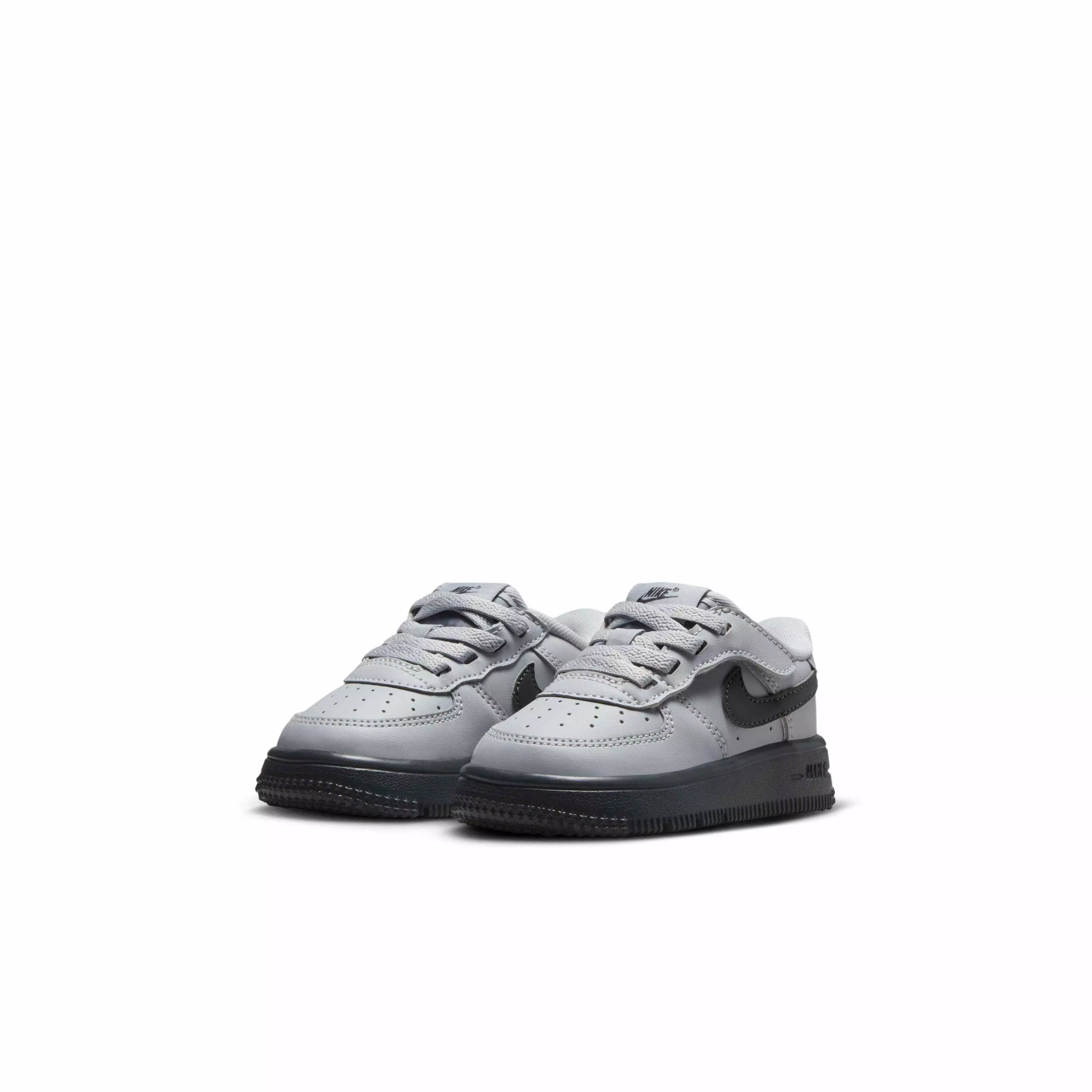 Nike Force 1 Low EasyOn "Wolf Grey/Dark Smoke Grey" Infant Boys' Shoe - GREY/DK GREY