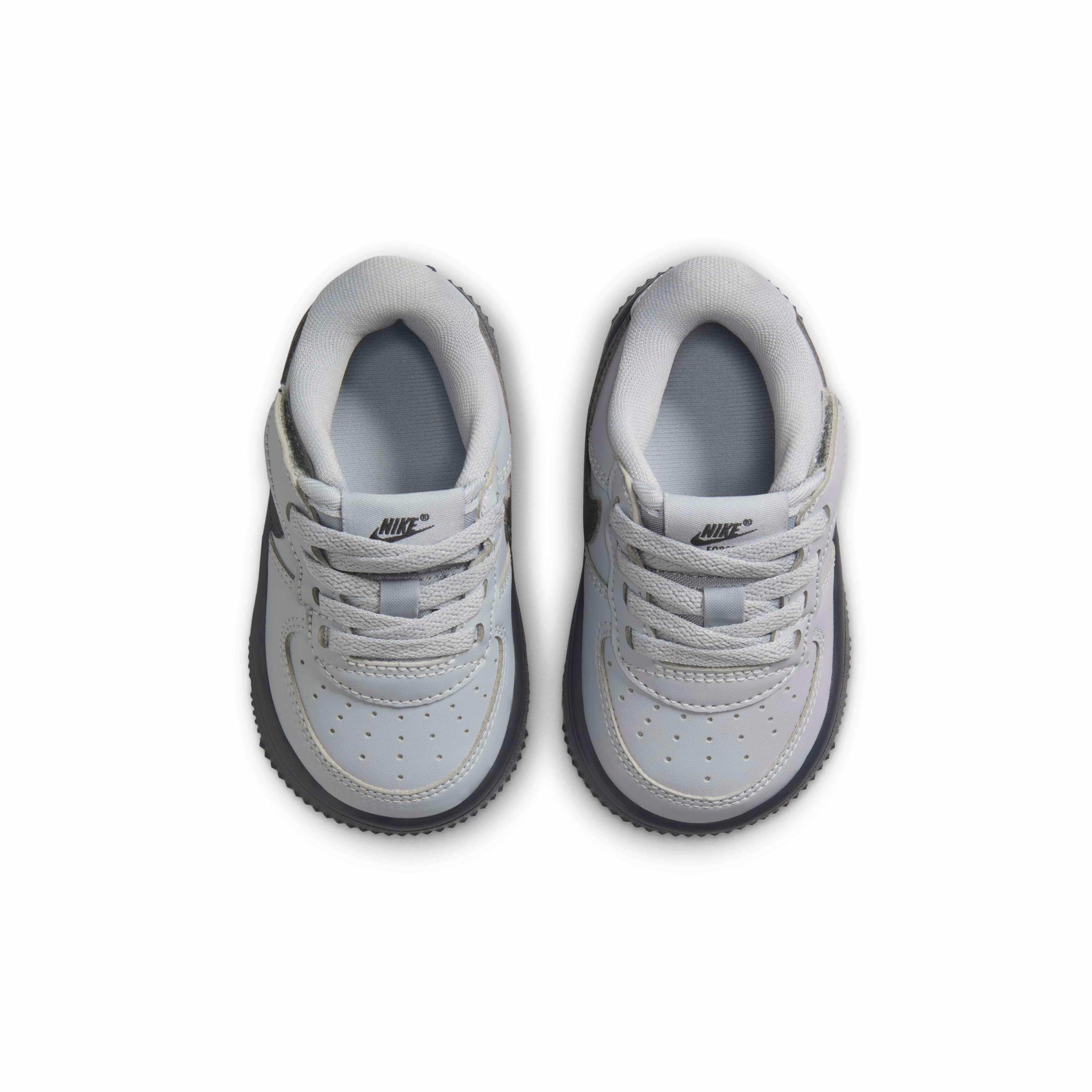 Nike Force 1 Low EasyOn Infant Boys' "Wolf Grey/Dark Smoke Grey" Shoe