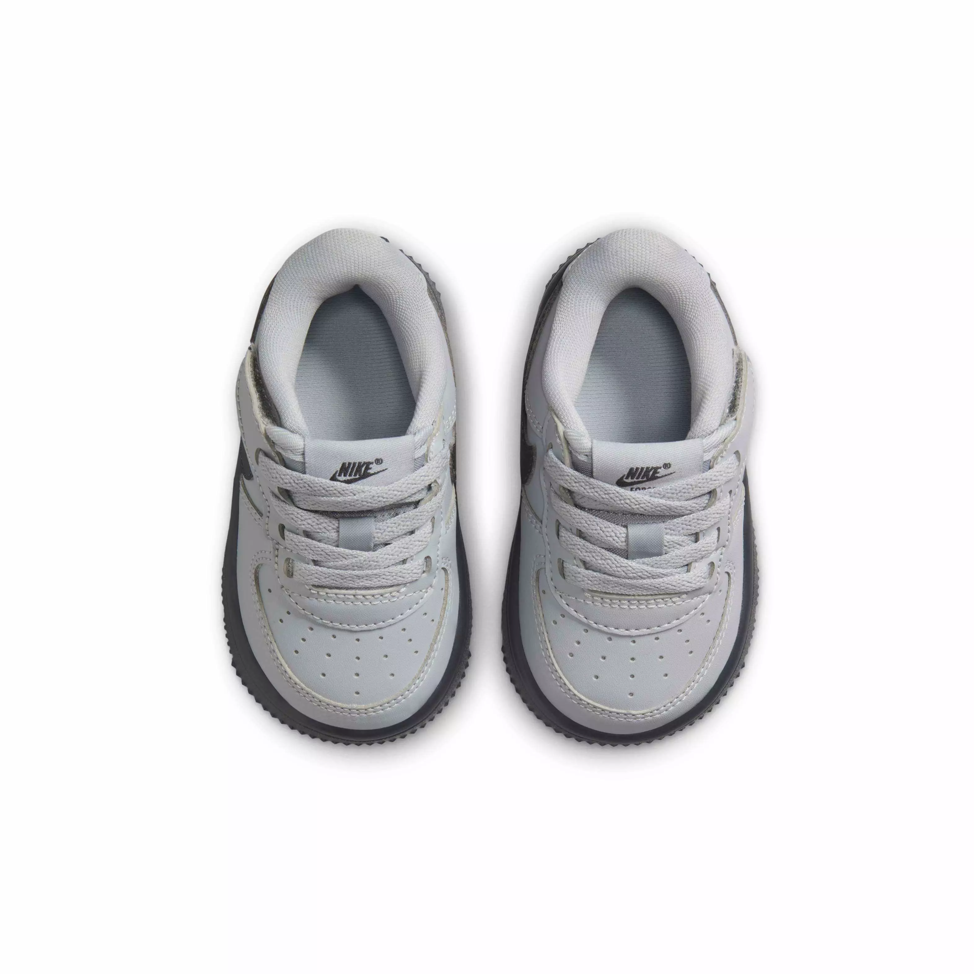 Nike Force 1 Low EasyOn "Wolf Grey/Dark Smoke Grey" Infant Boys' Shoe - GREY/DK GREY