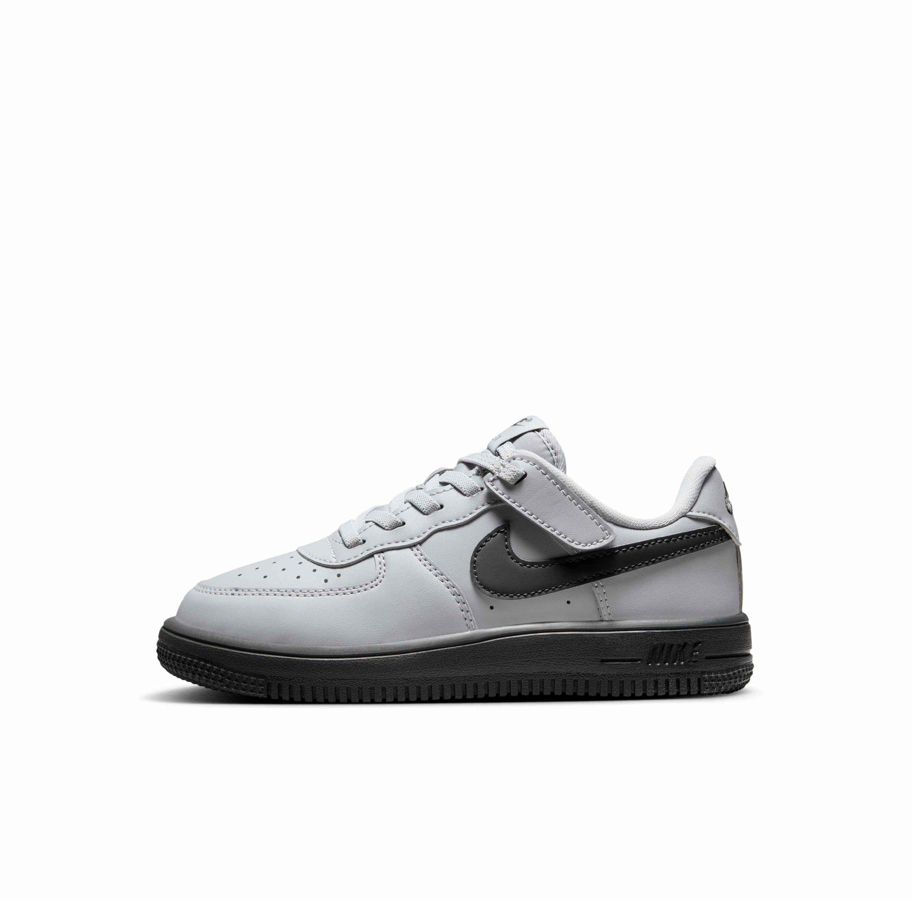 Nike Force 1 Low EasyOn Preschool Boys' "Wolf Grey/Dark Smoke Grey" Shoe