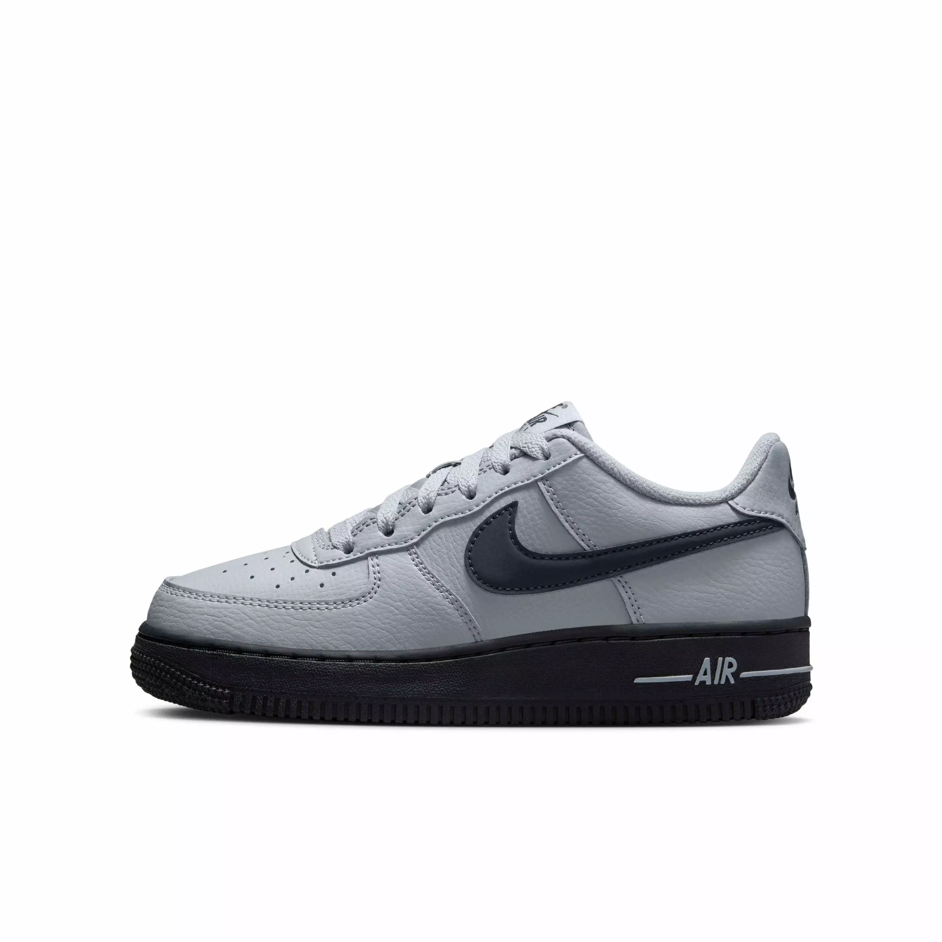 Nike Air Force 1 "Wolf Grey/Dark Smoke Grey" Grade School Boys' Shoe - GREY/DK GREY