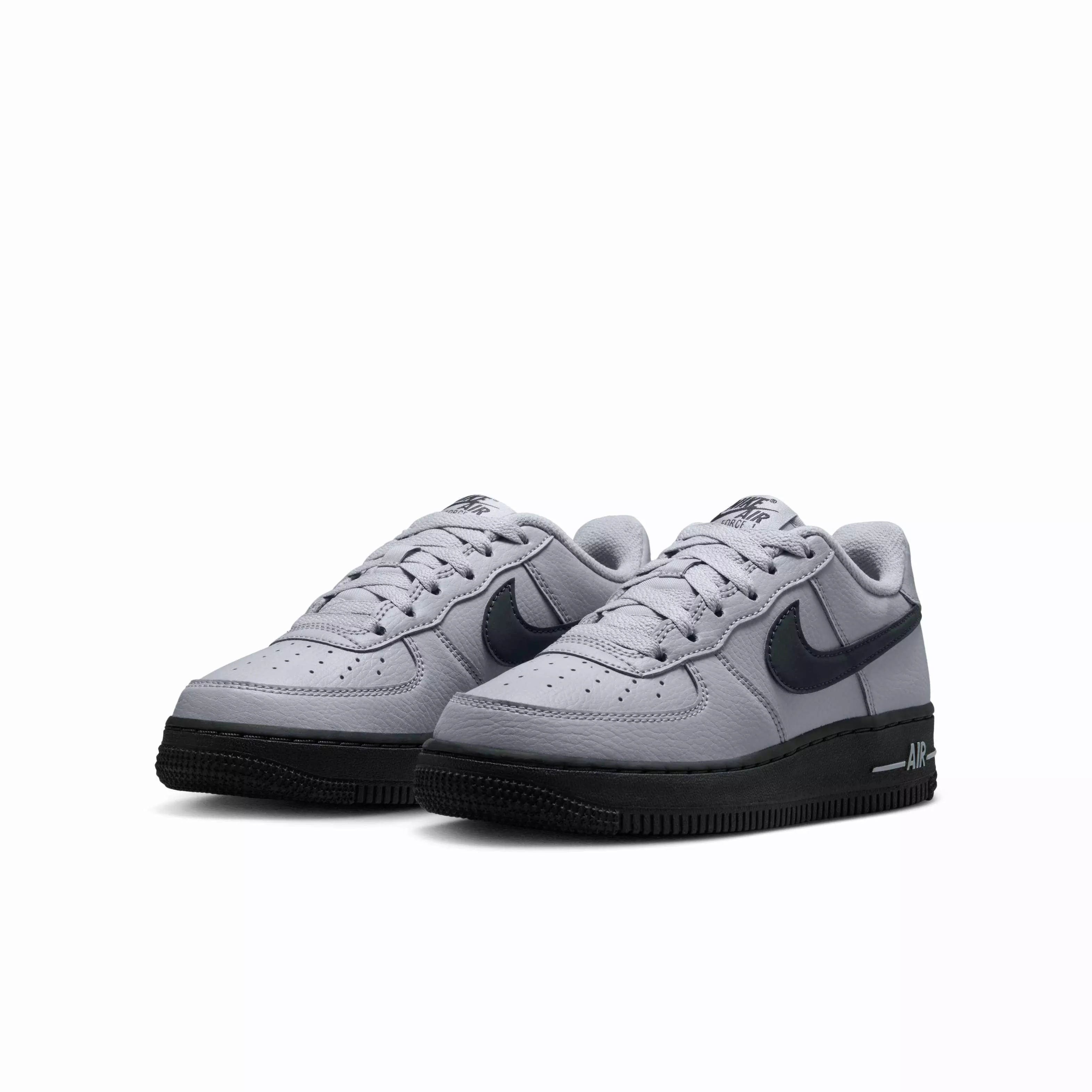 Nike Air Force 1 "Wolf Grey/Dark Smoke Grey" Grade School Boys' Shoe - GREY/DK GREY