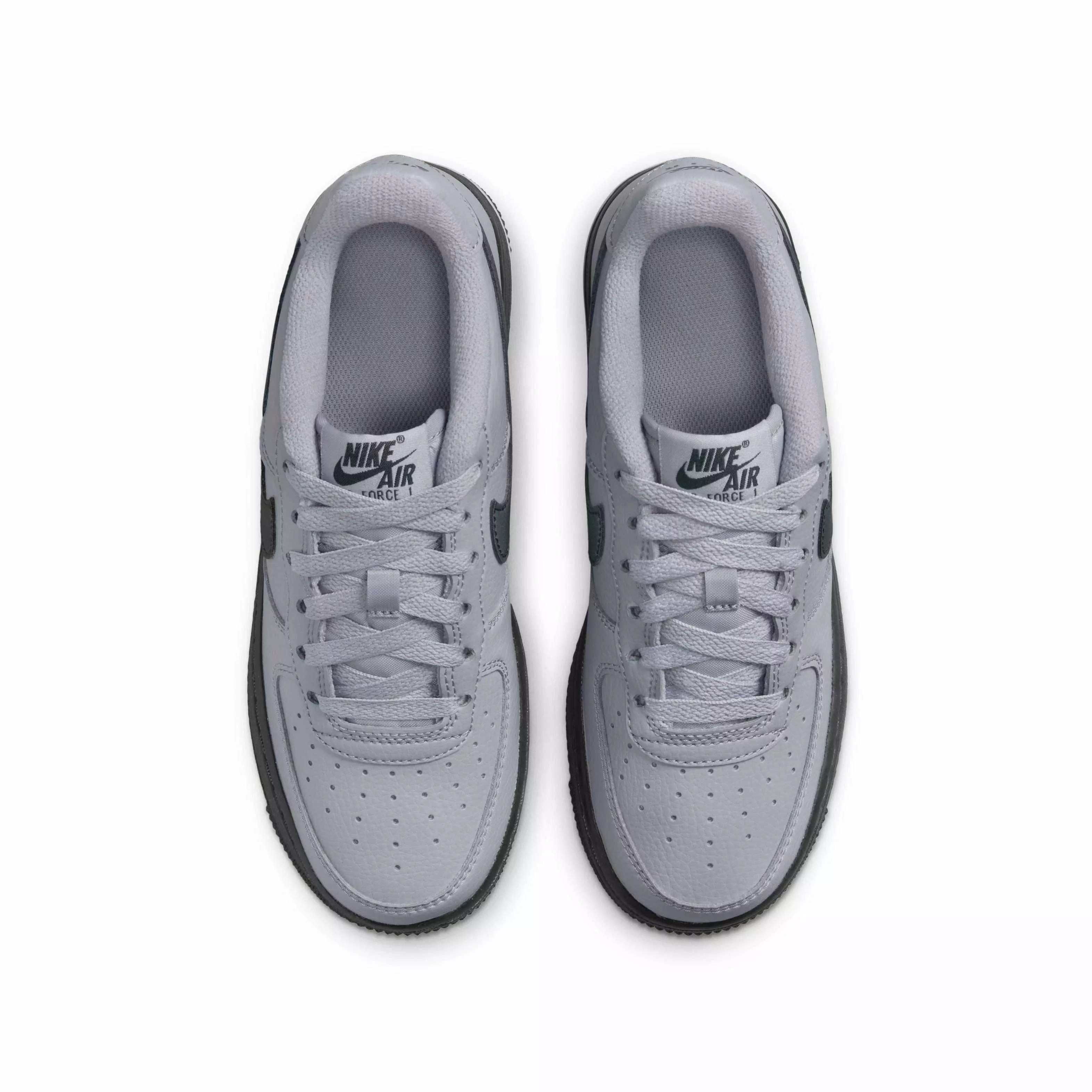 Nike Air Force 1 "Wolf Grey/Dark Smoke Grey" Grade School Boys' Shoe - GREY/DK GREY