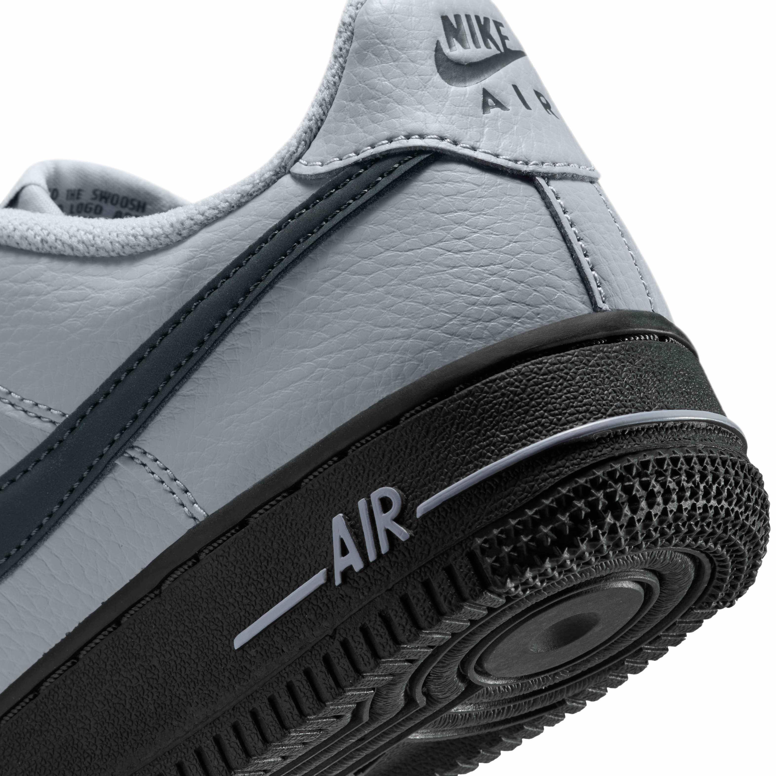 Nike Air Force 1 "Wolf Grey/Dark Smoke Grey" Grade School Boys' Shoe - GREY/DK GREY Thumbnail View 8