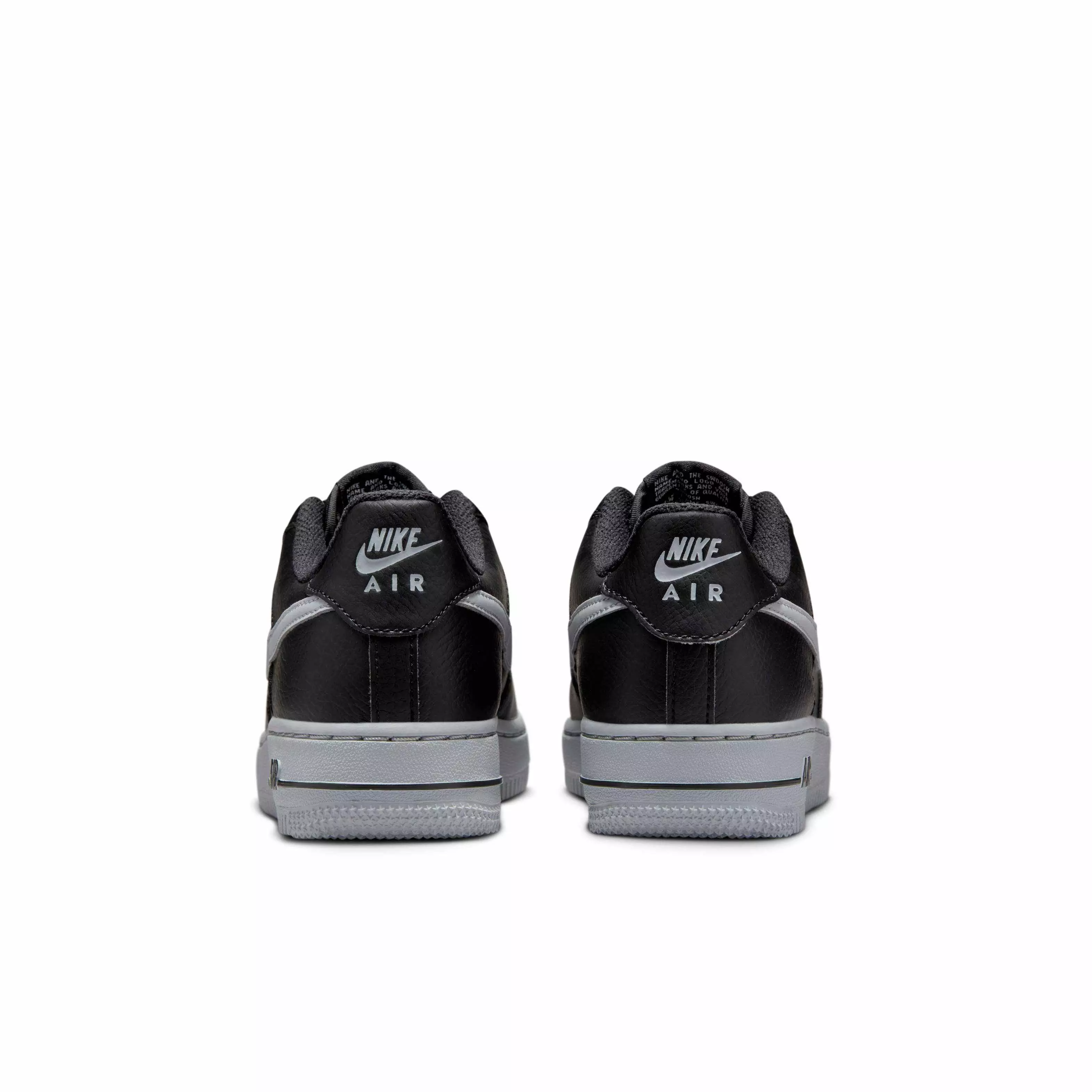 Nike Air Force 1 "Black/Wolf Grey" Grade School Boys' Shoe - BLACK/GREY
