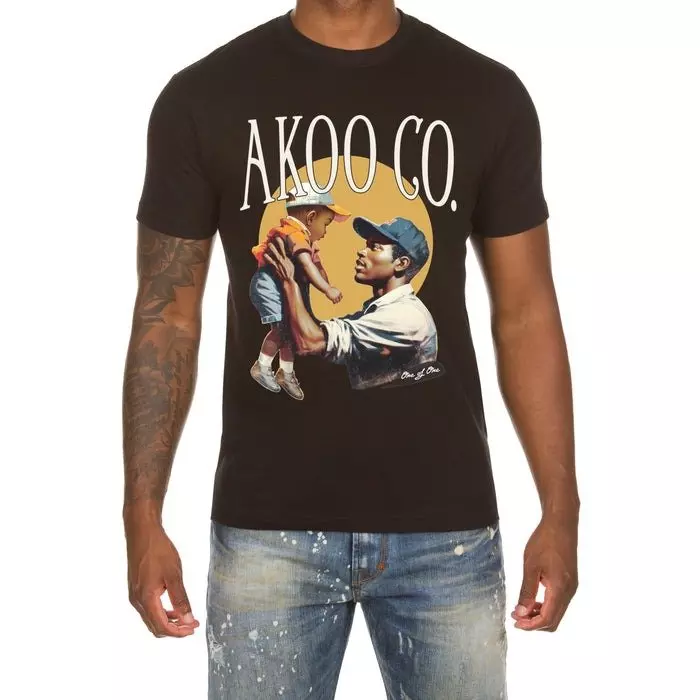 AKOO Men's One One Short Sleeve Graphic Tee - BLACK