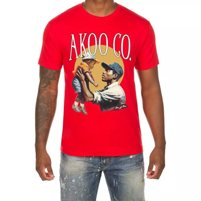 AKOO Men's One One Short Sleeve Graphic Tee - RED