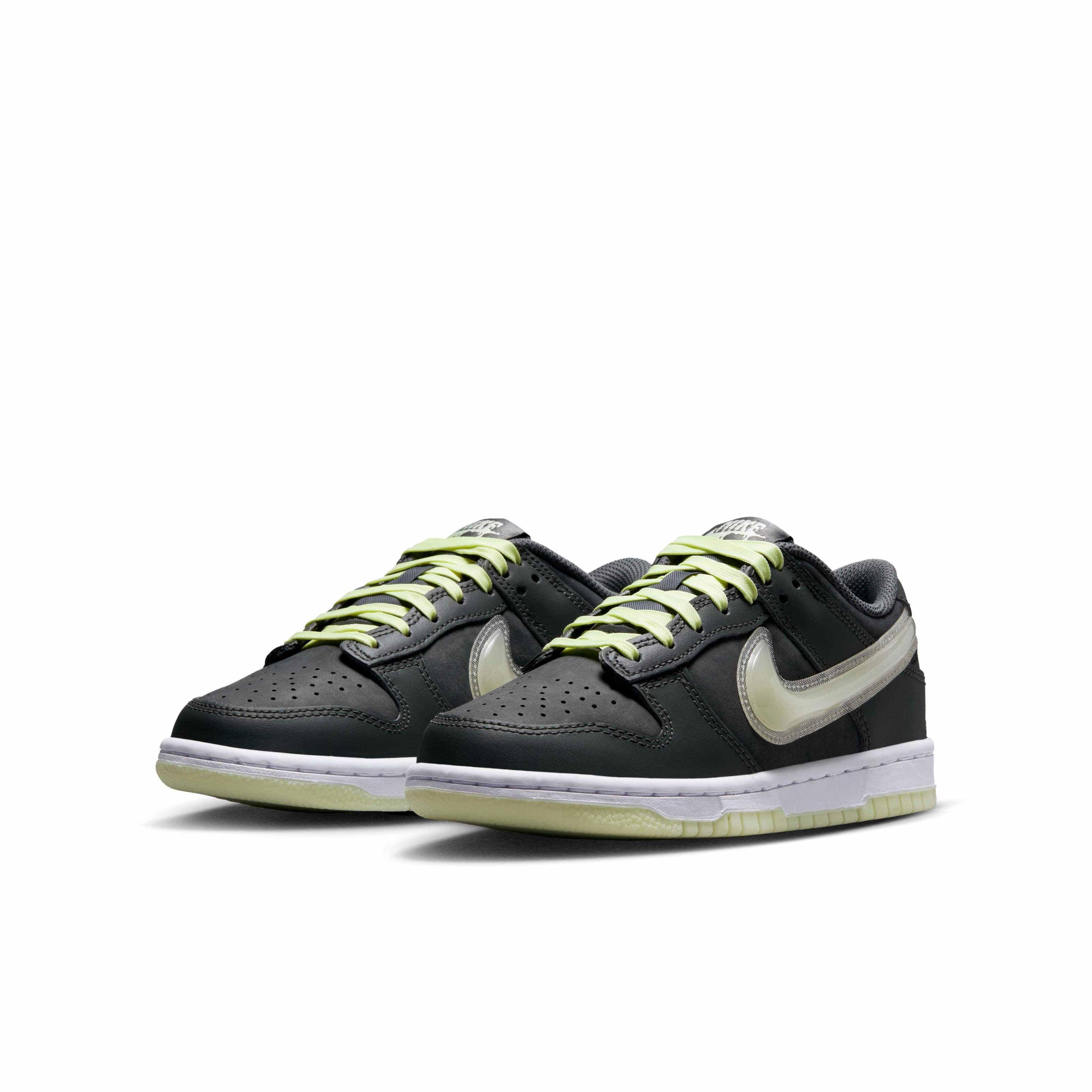Nike Dunk Low Grade School Boys' "Iron Grey/Lime Ice/White/Cool Grey" Shoe