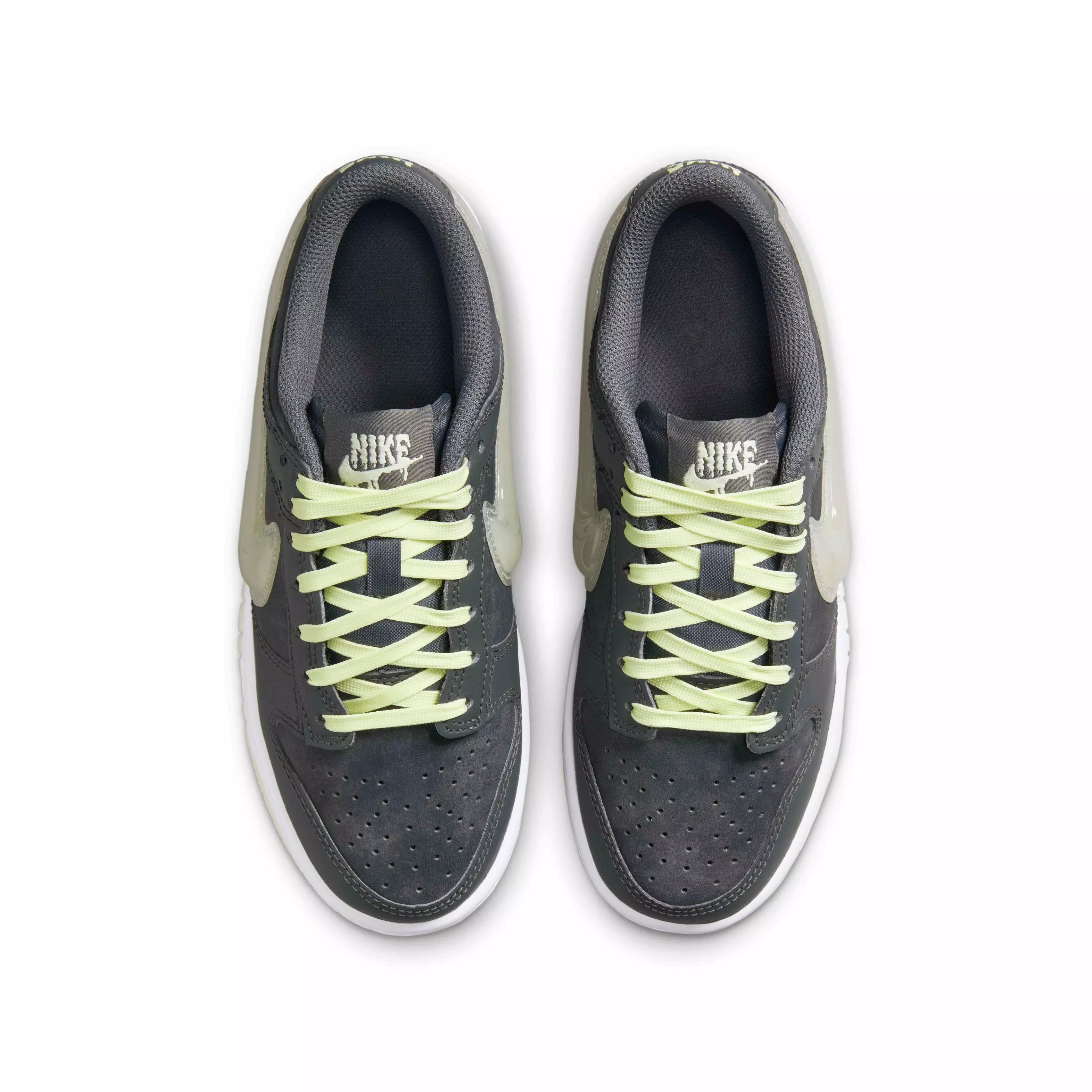 Nike Dunk Low "Iron Grey/Lime Ice/White/Cool Grey" Grade School Boys' Shoe - GREY/LIME/WHITE/GREY
