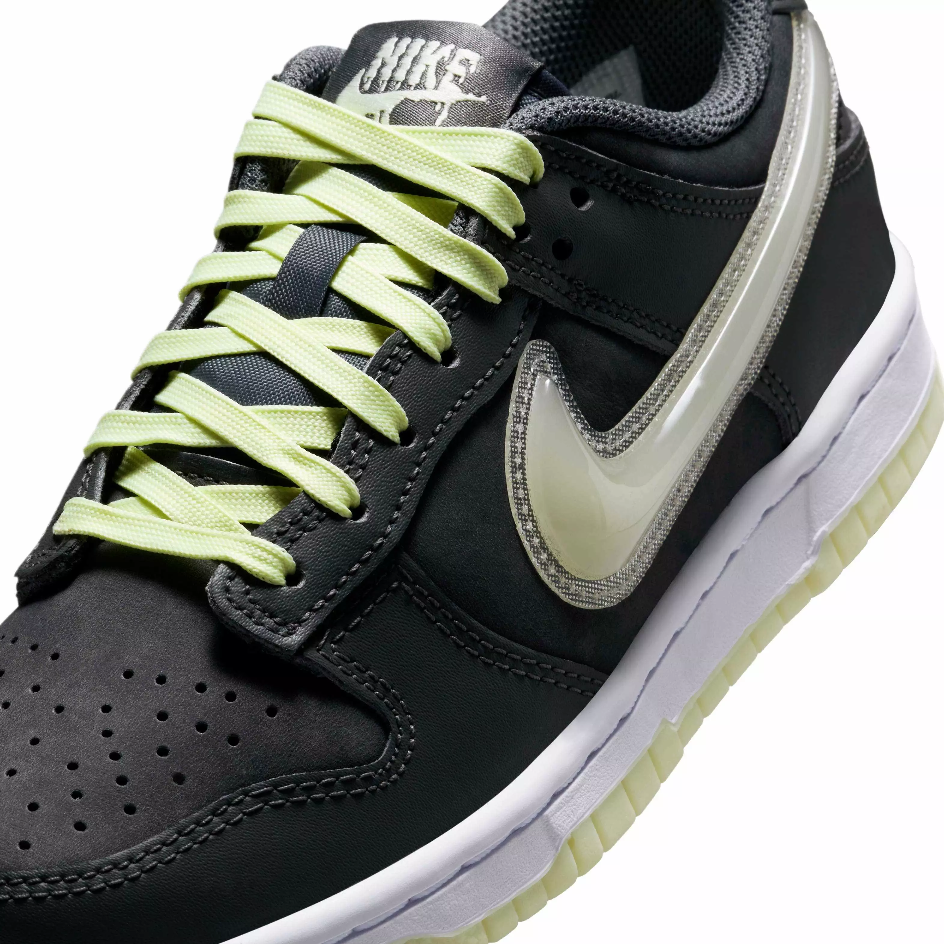 Nike Dunk Low "Iron Grey/Lime Ice/White/Cool Grey" Grade School Boys' Shoe - GREY/LIME/WHITE/GREY