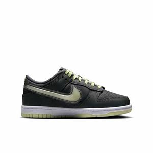 Nike Dunk Low "Iron Grey/Lime Ice/White/Cool Grey" Grade School Boys' Shoe