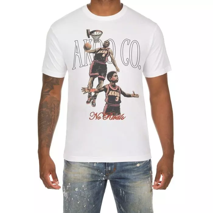 AKOO Men's No Rivals Short Sleeve Graphic Tee - WHITE