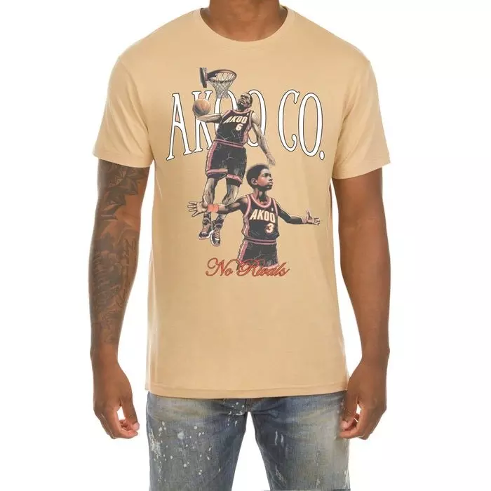 AKOO Men's No Rivals Short Sleeve Graphic Tee - SAND