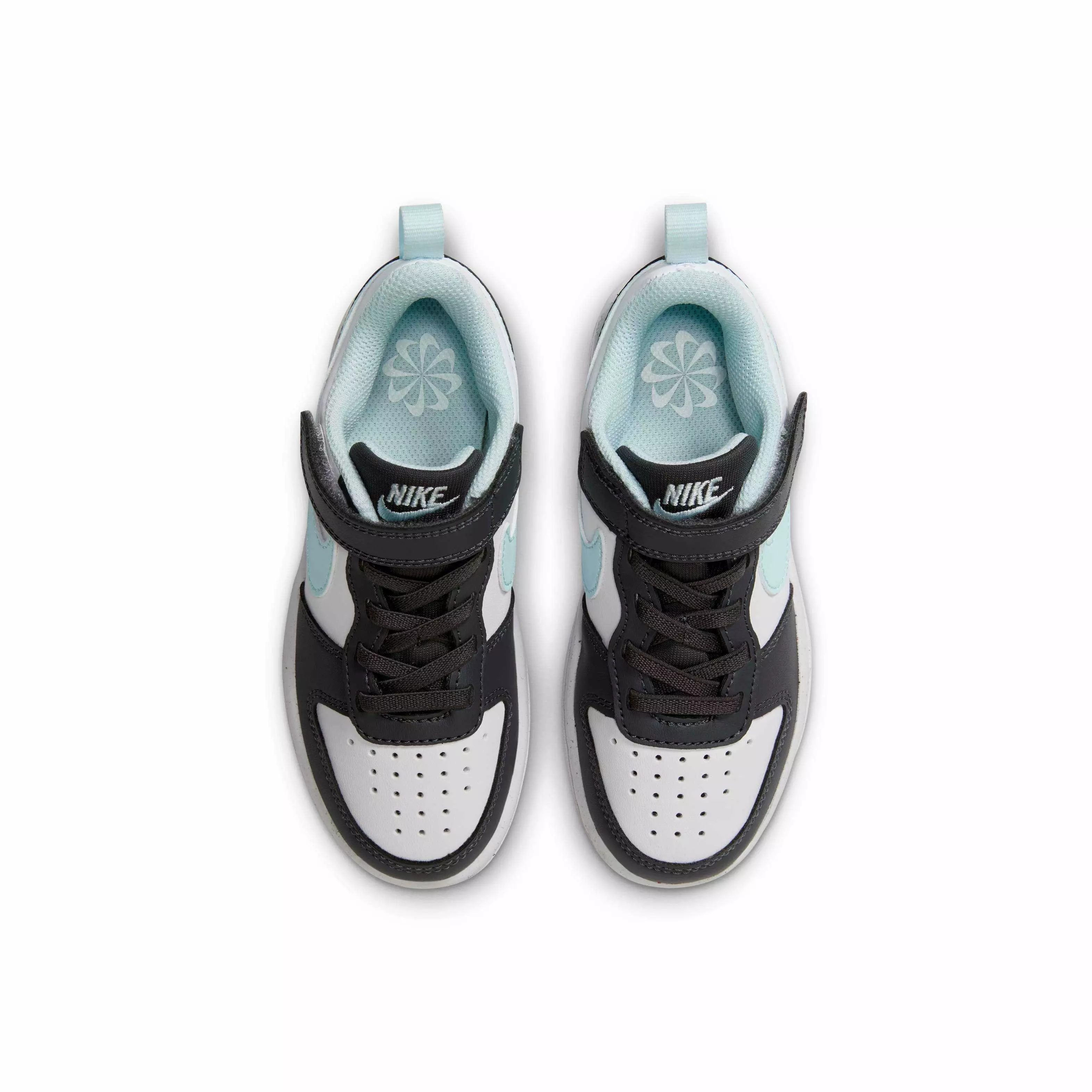 Nike Court Borough Low Recraft "Anthracite/White/Glacier Blue" Preschool Boys' Shoe - ANTHRACITE/WHITE/BLUE