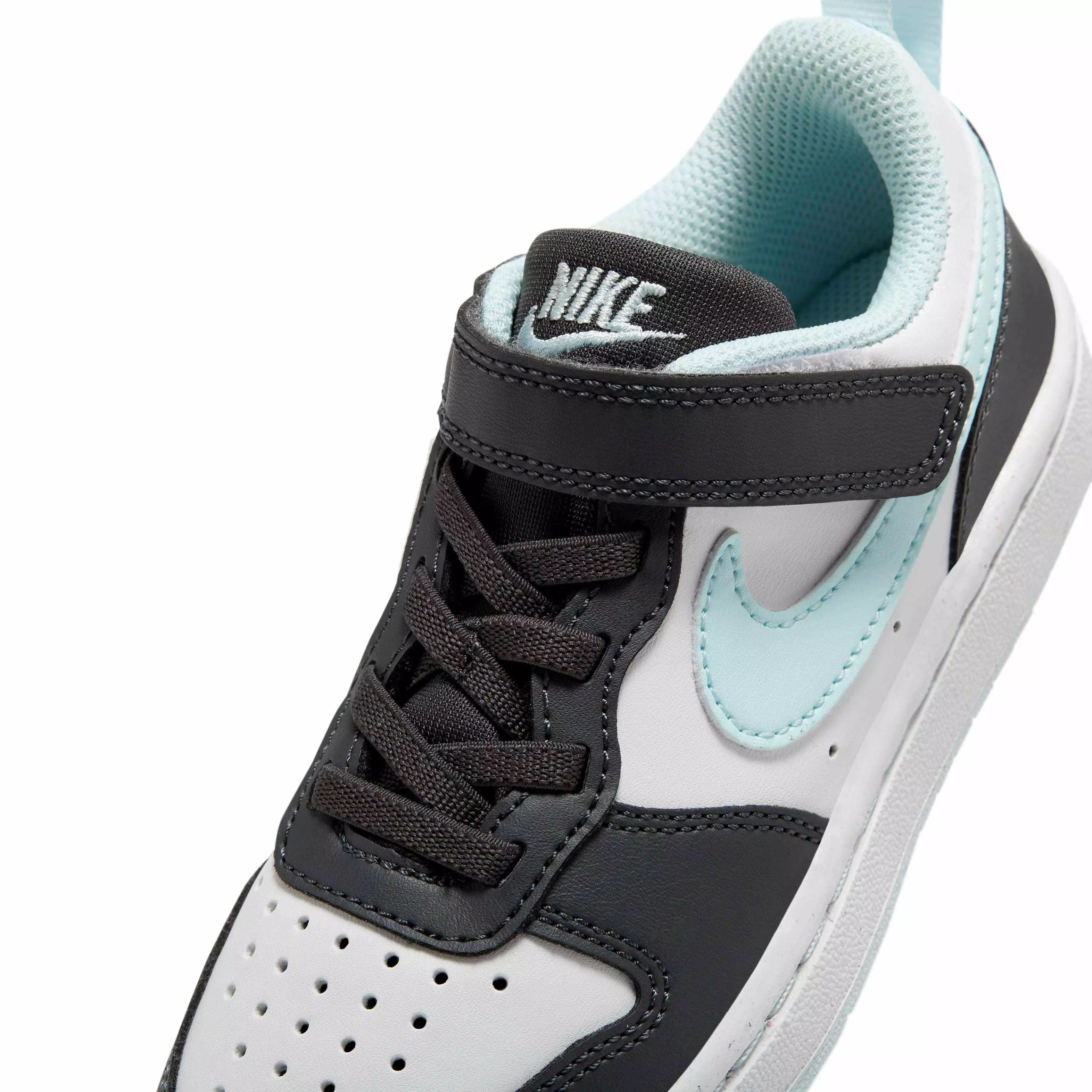 Nike Court Borough Low Recraft "Anthracite/White/Glacier Blue" Preschool Boys' Shoe - ANTHRACITE/WHITE/BLUE