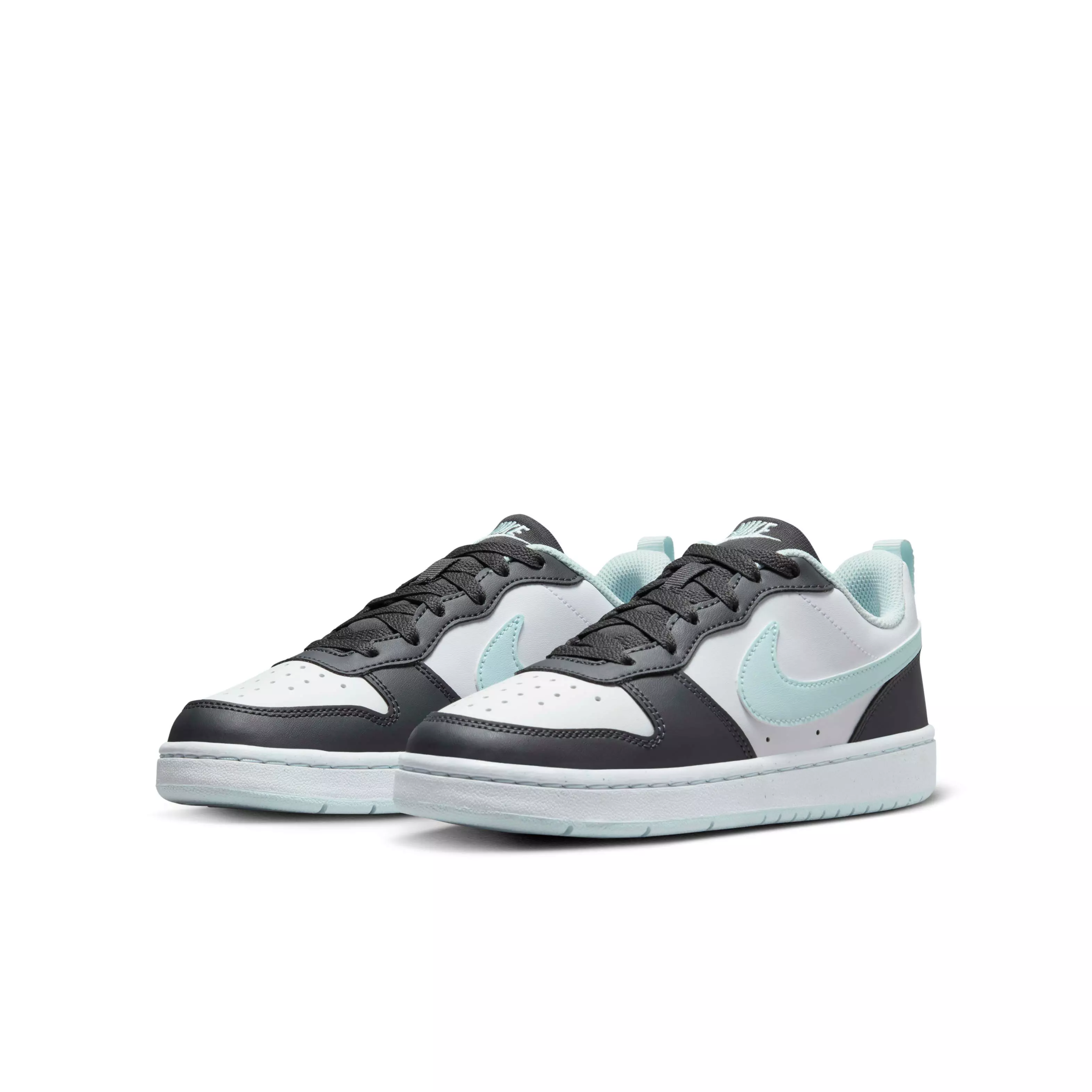 Nike Court Borough Low Recraft "Anthracite/White/Glacier Blue" Grade School Boys' Shoe - ANTHRACITE/WHITE/BLUE