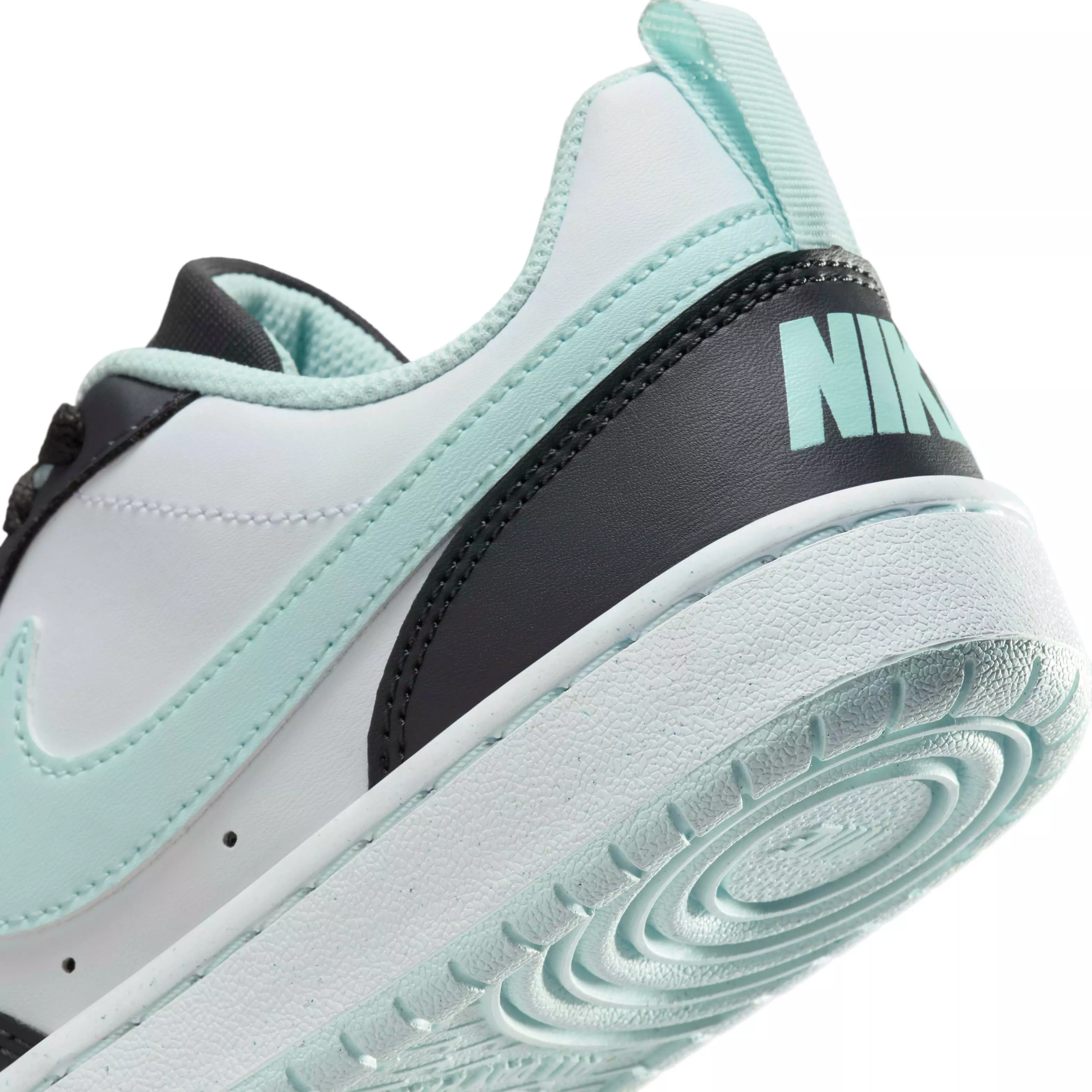 Nike Court Borough Low Recraft "Anthracite/White/Glacier Blue" Grade School Boys' Shoe - ANTHRACITE/WHITE/BLUE