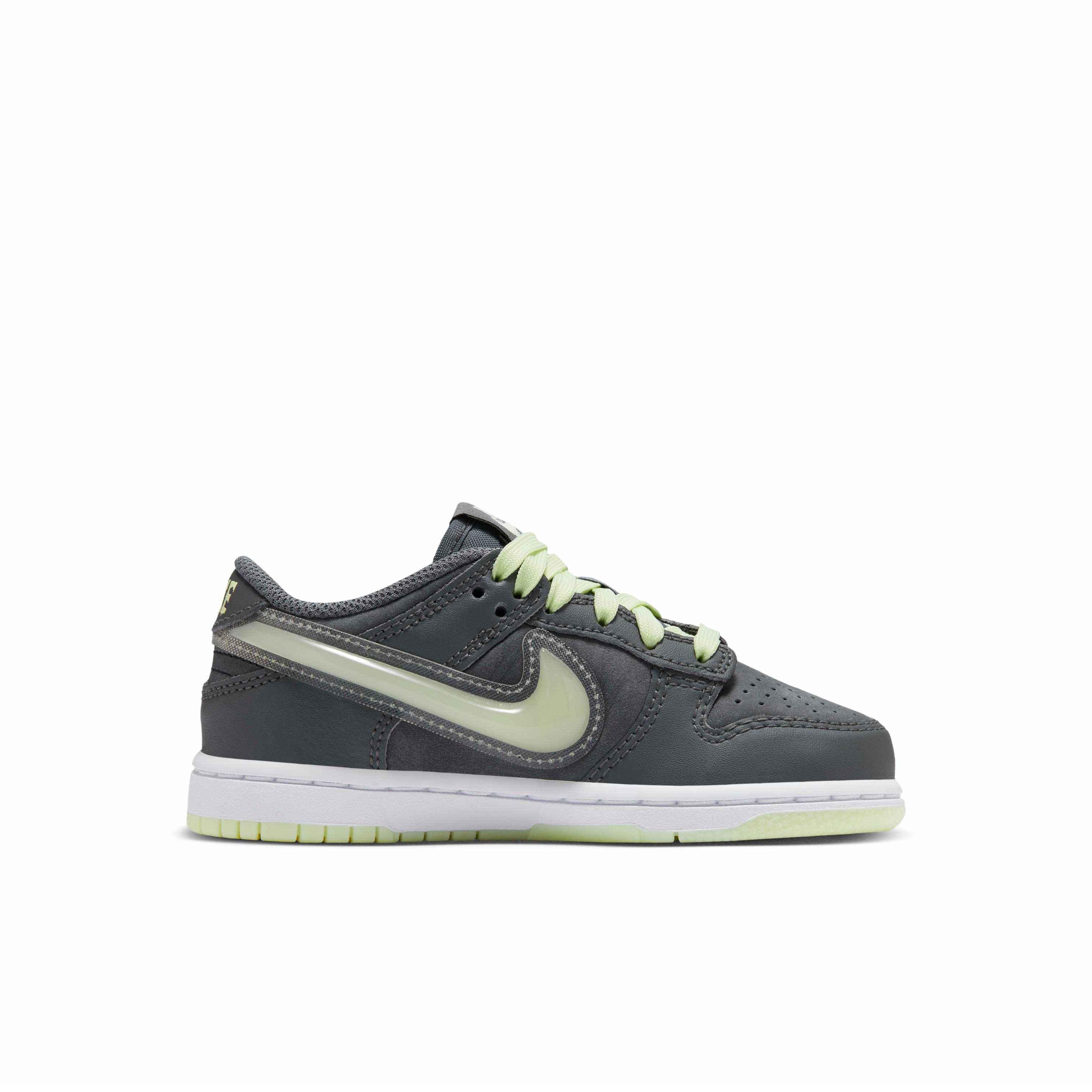 Nike Dunk Low "Iron Grey/Lime Ice/White/Cool Grey" Preschool Boys' Shoe - GREY/LIME/WHITE/GREY Thumbnail View 1