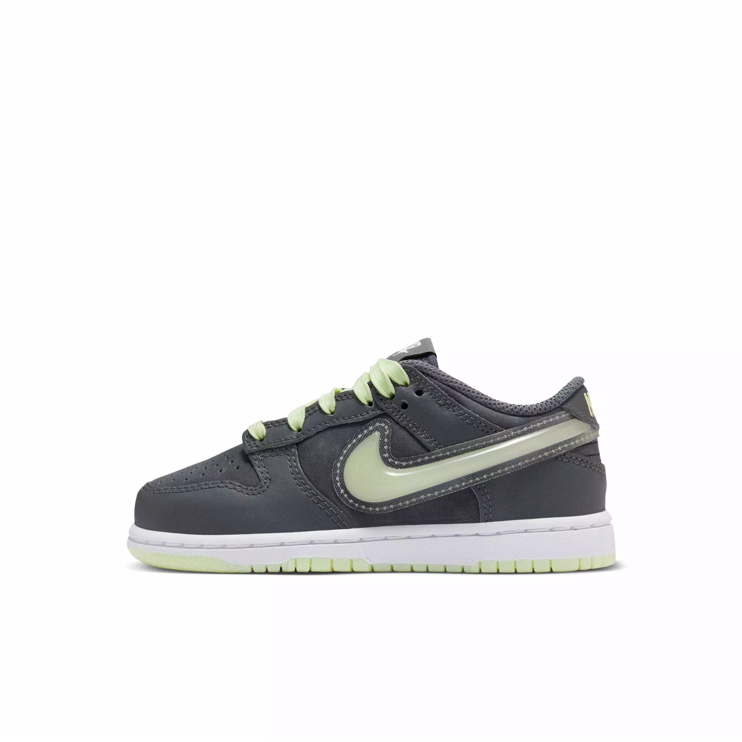 Nike Dunk Low "Iron Grey/Lime Ice/White/Cool Grey" Preschool Boys' Shoe - GREY/LIME/WHITE/GREY