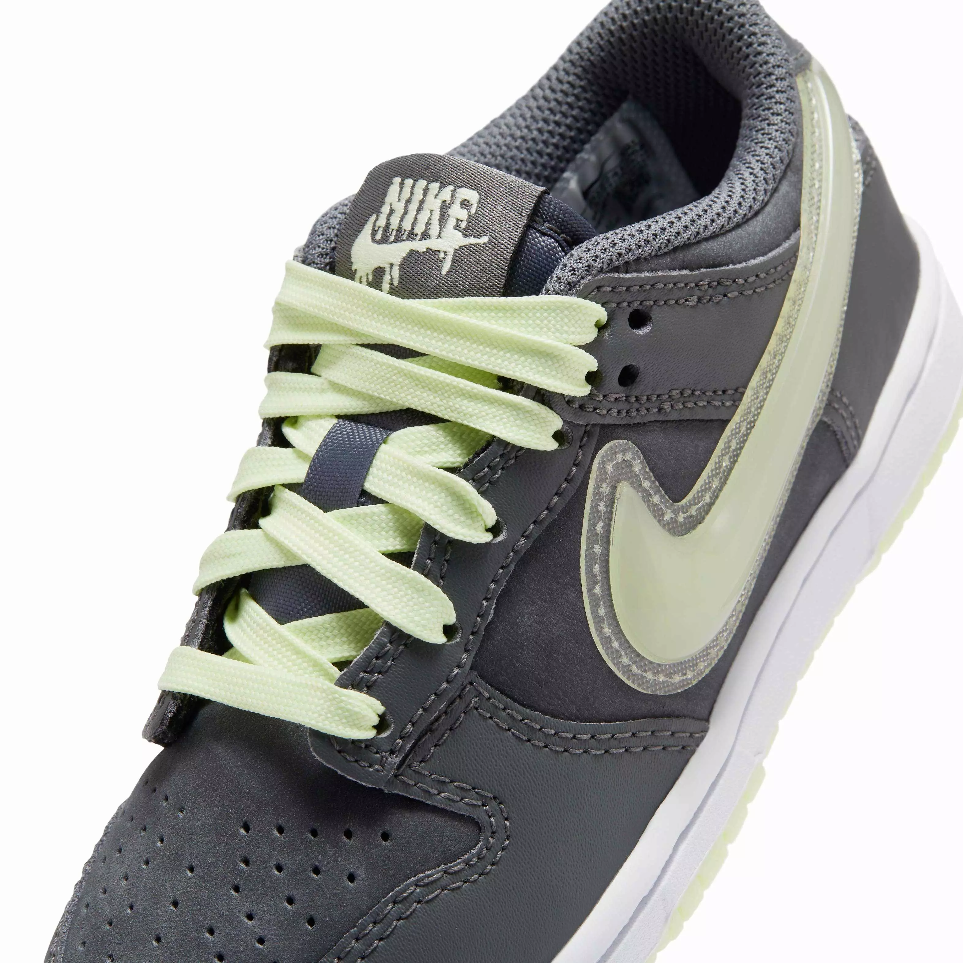 Nike Dunk Low "Iron Grey/Lime Ice/White/Cool Grey" Preschool Boys' Shoe - GREY/LIME/WHITE/GREY