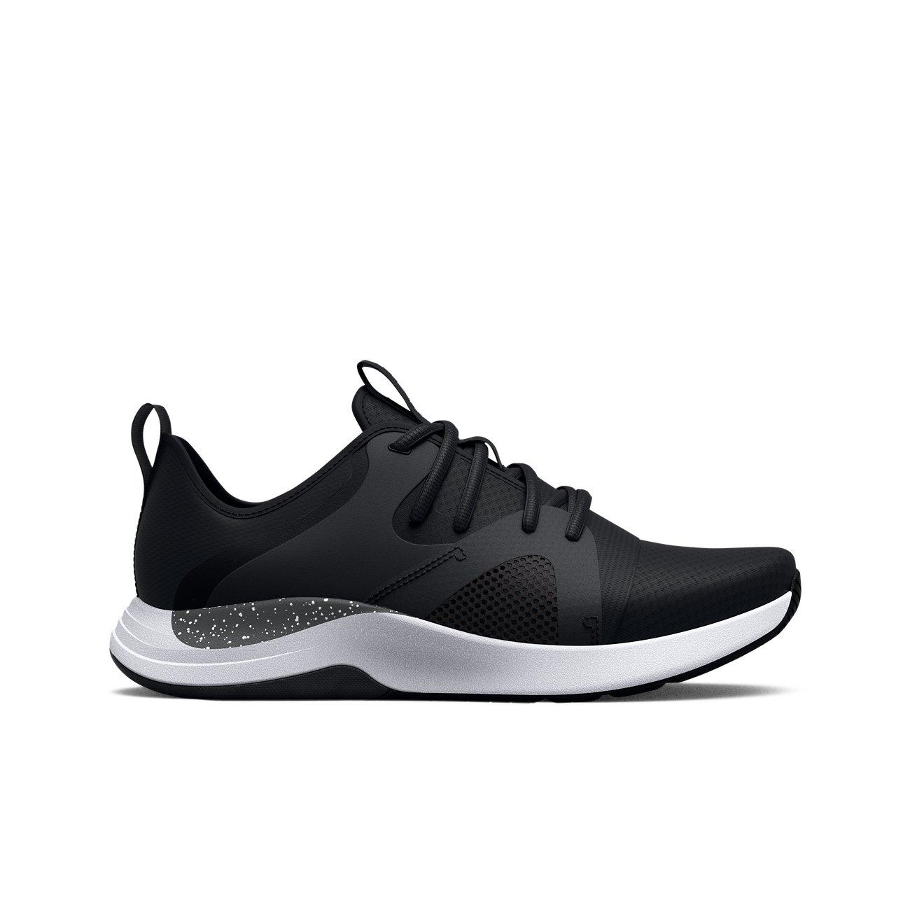 Under Armour Charged Breathe Lace TR "Black/Jet Grey" Women's Training Shoe - BLACK/GREY Thumbnail View 1
