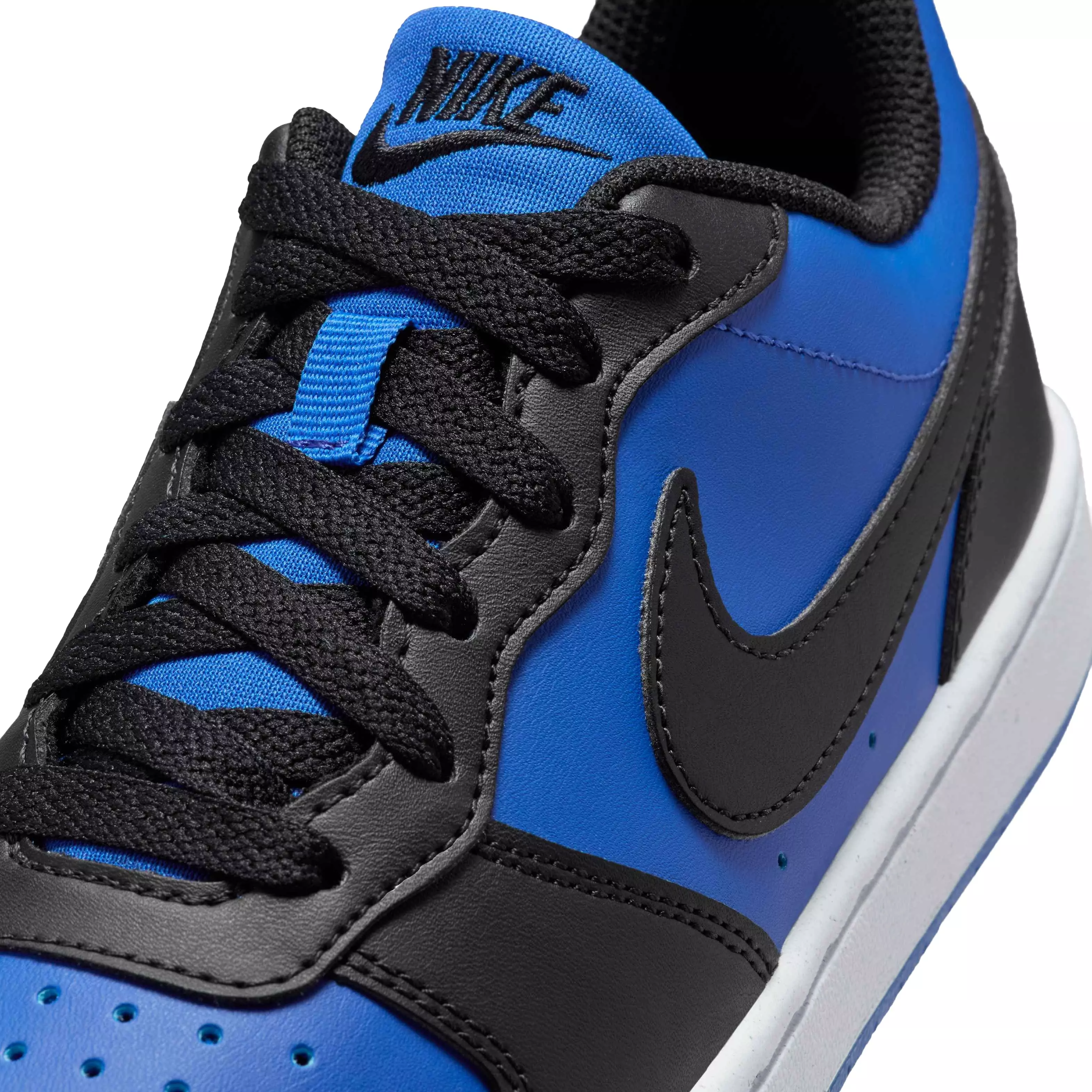 Nike Court Borough Low Recraft "Game Royal/Black/White" Grade School Boys' Shoe - ROYAL/BLACK/WHITE