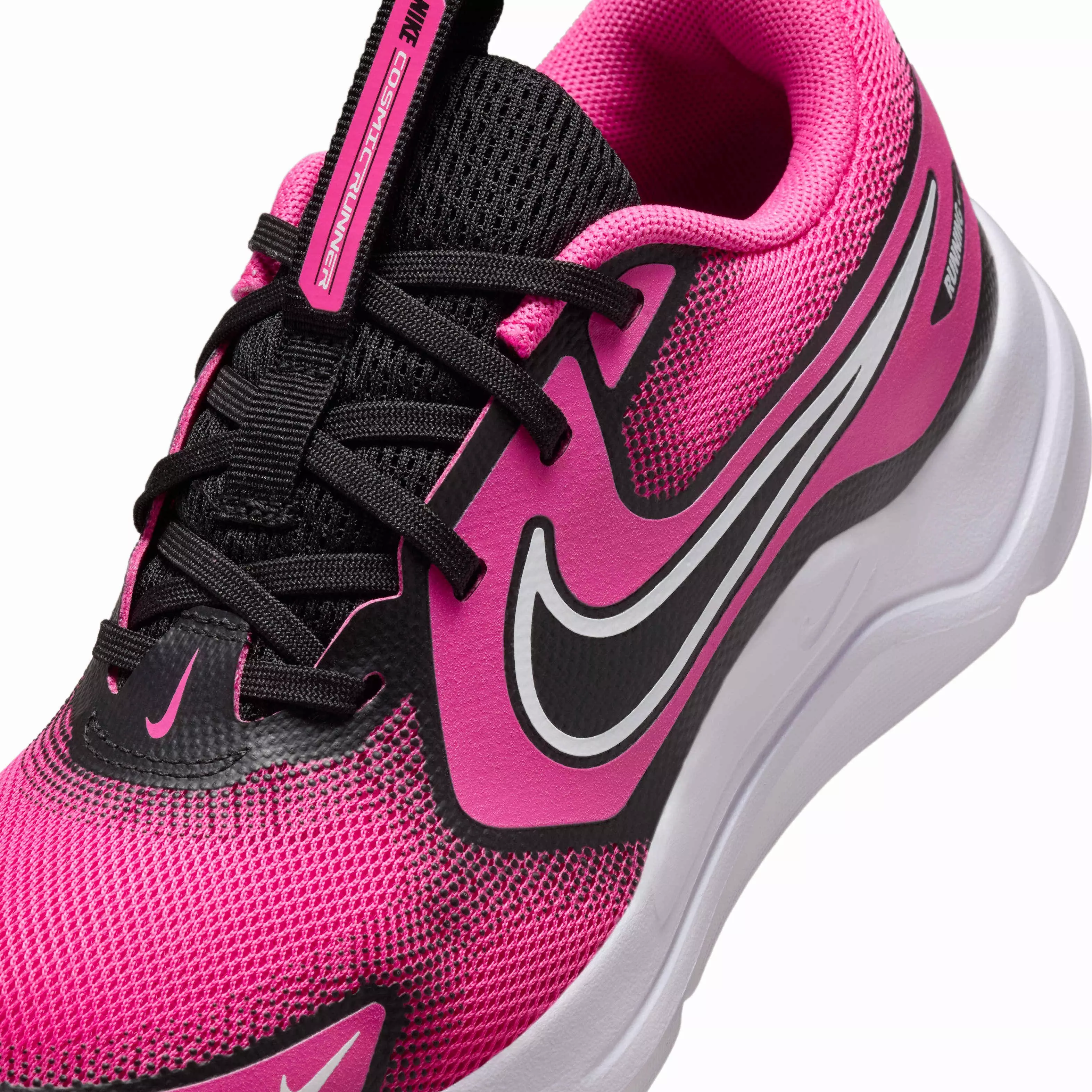 Nike Cosmic Runner "Laser Fuchsia/Black/White" Grade School Girls' Shoe - FUCHSIA/BLACK/WHITE