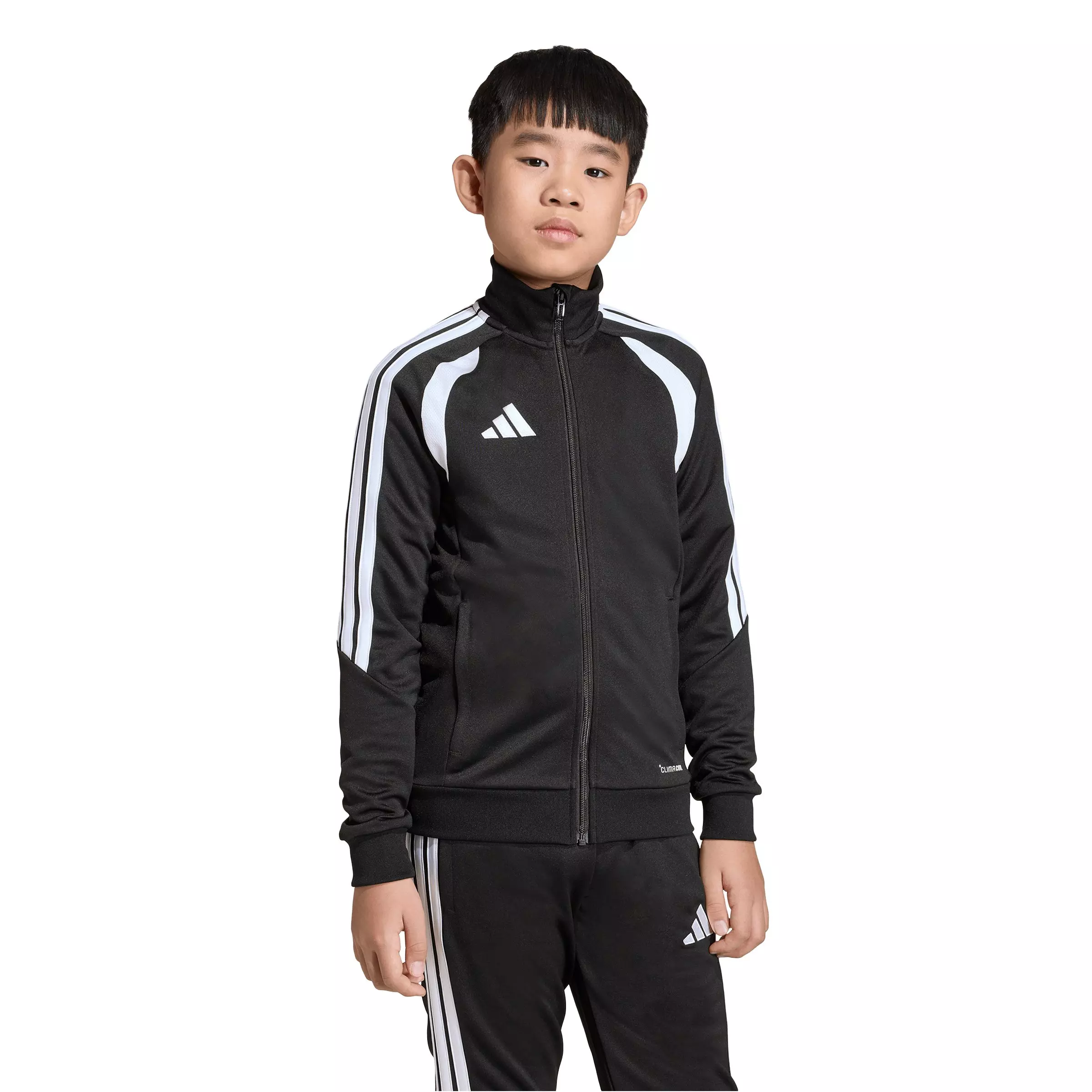 adidas Big Boys' Tiro26 League Soccer Training Jacket - Black/White - BLACK/WHITE