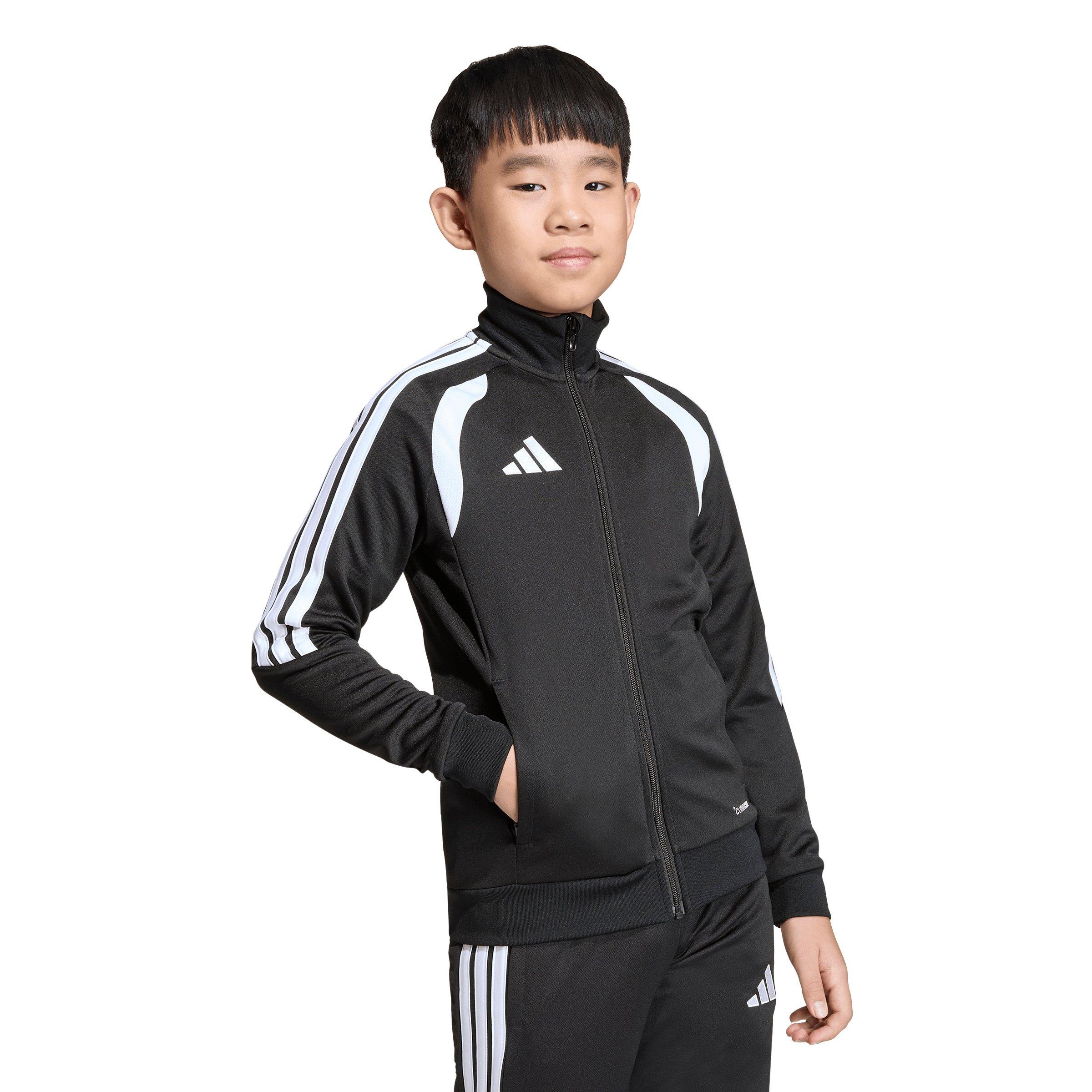 adidas Big Boys' Tiro26 League Soccer Training Jacket - Black/White - BLACK/WHITE Thumbnail View 3