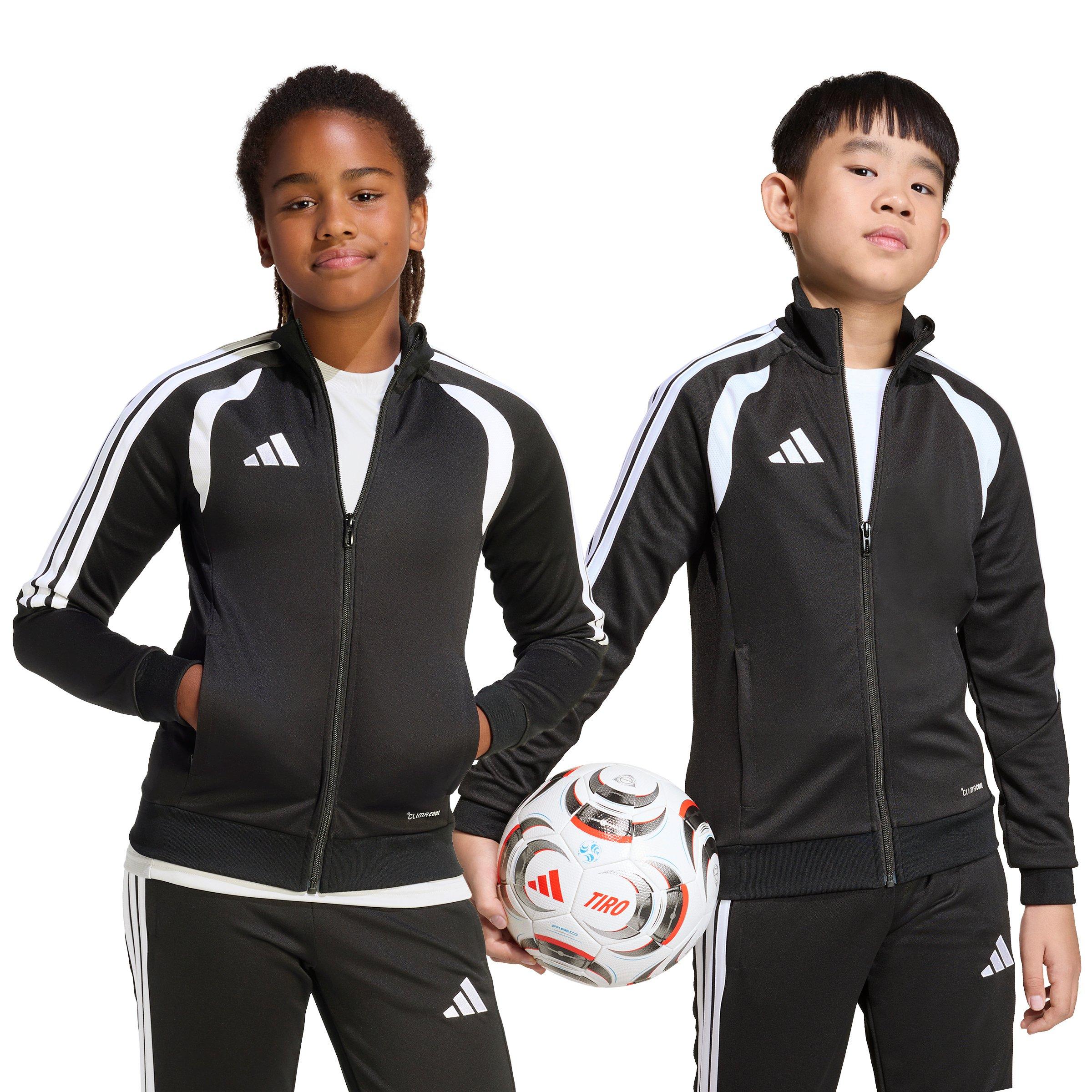 adidas Big Boys' Tiro26 League Soccer Training Jacket - Black/White - BLACK/WHITE Thumbnail View 6