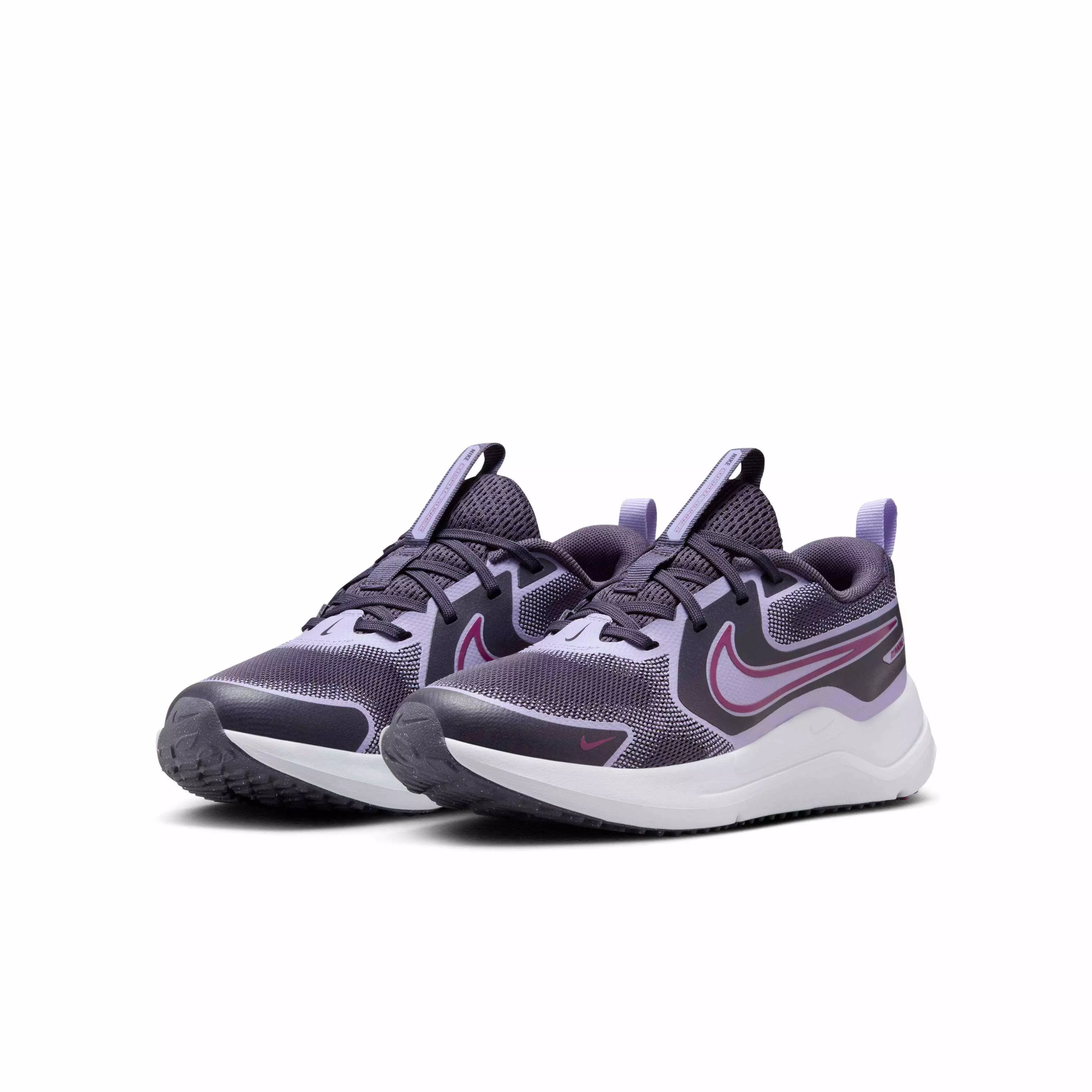 Nike Cosmic Runner "Dark Raisin/Hydrangeas/White/Hot Fuchsia" Grade School Girls' Shoe - DK RAISIN/HYDRANGEAS/WHITE/FUCHSIA