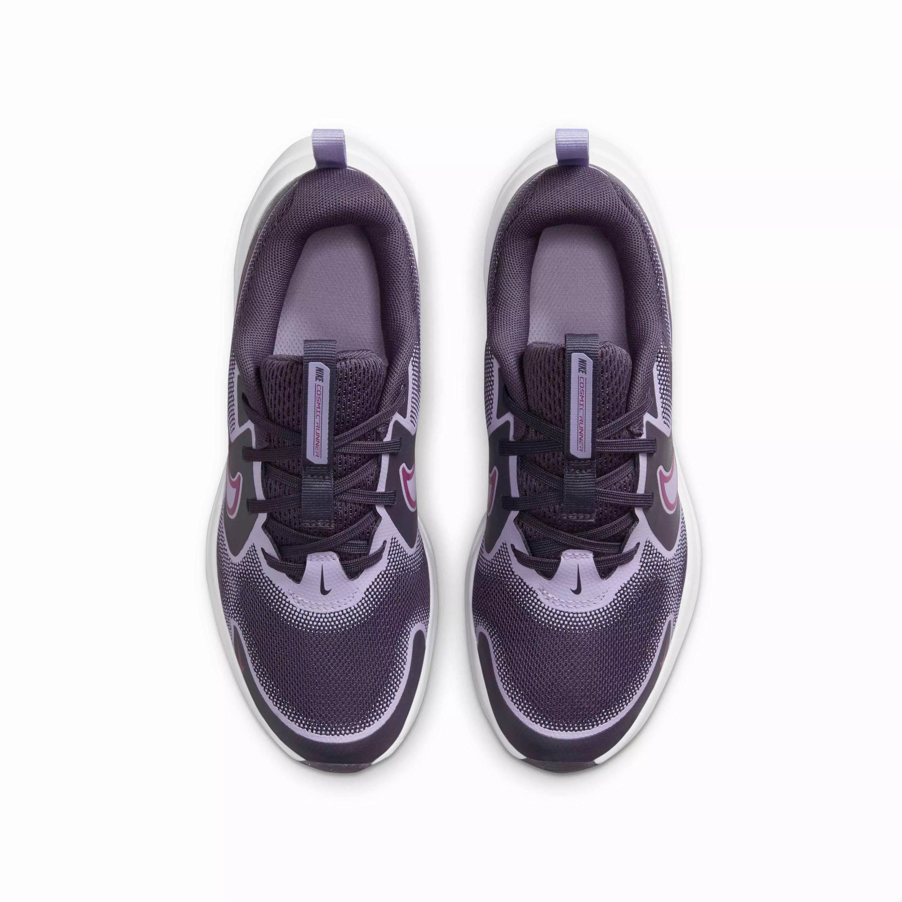 Nike Cosmic Runner "Dark Raisin/Hydrangeas/White/Hot Fuchsia" Grade School Girls' Shoe - DK RAISIN/HYDRANGEAS/WHITE/FUCHSIA