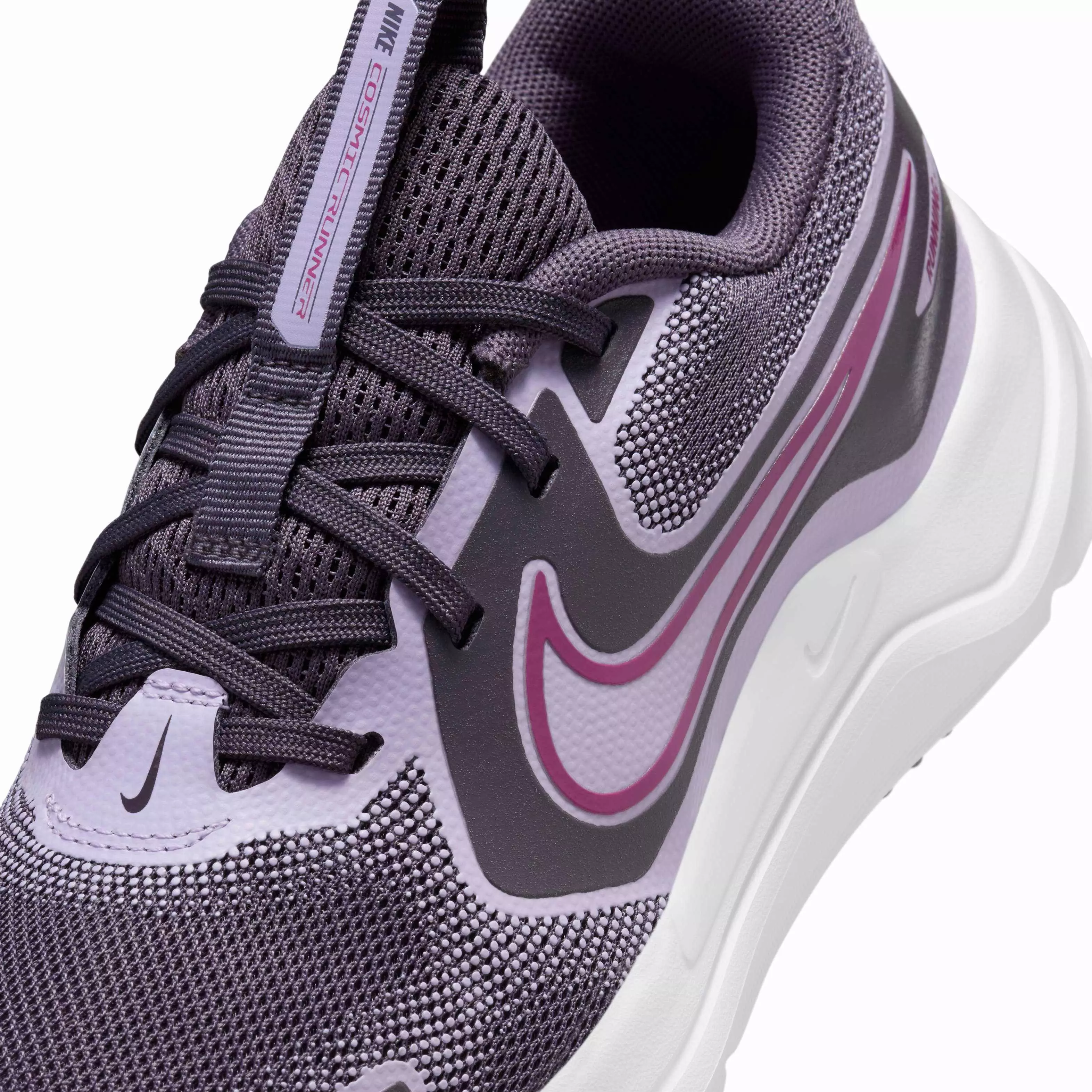 Nike Cosmic Runner "Dark Raisin/Hydrangeas/White/Hot Fuchsia" Grade School Girls' Shoe - DK RAISIN/HYDRANGEAS/WHITE/FUCHSIA
