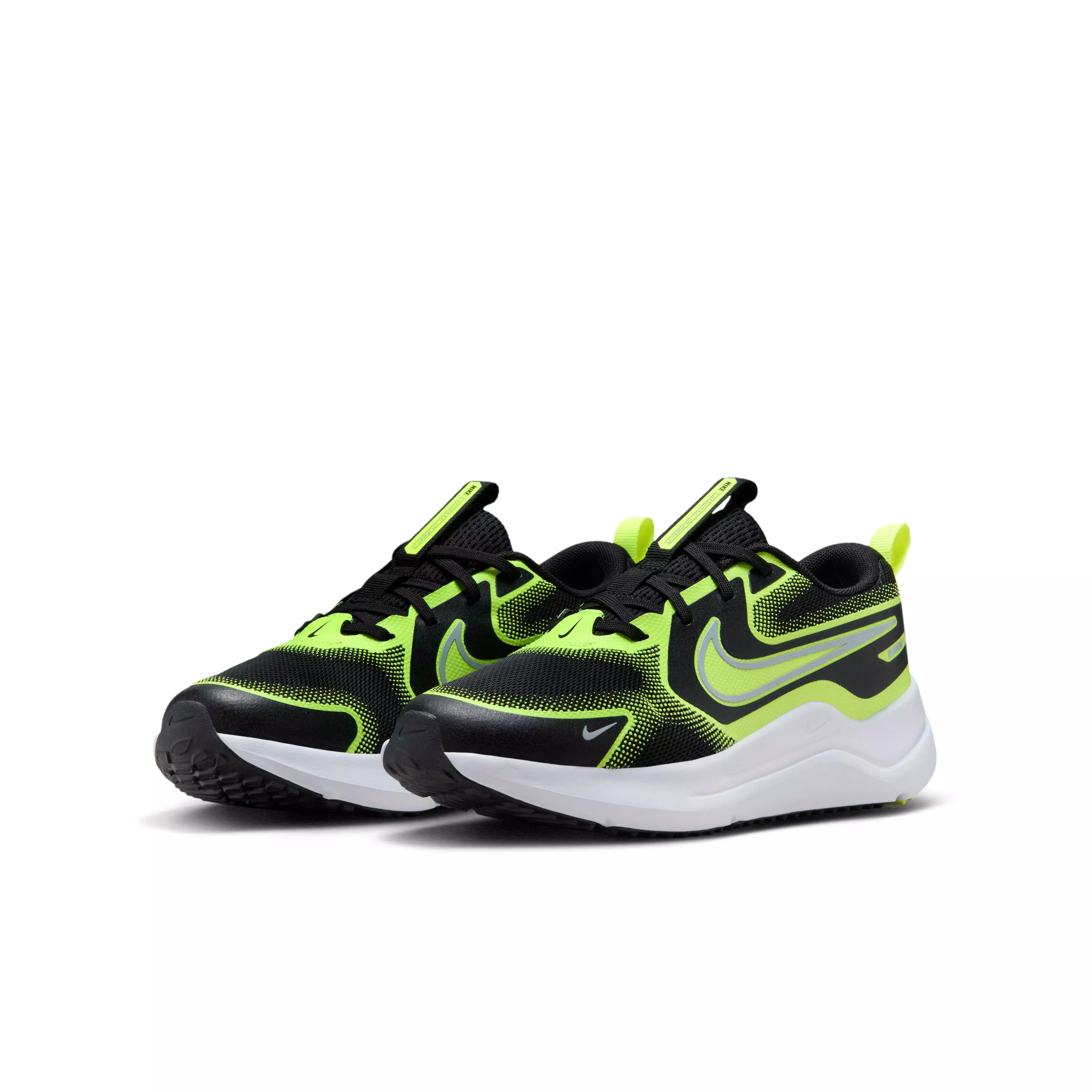 Nike Cosmic Runner "Black/Volt/Wolf Grey" Grade School Boys' Running Shoe - BLACK/VOLT/GREY