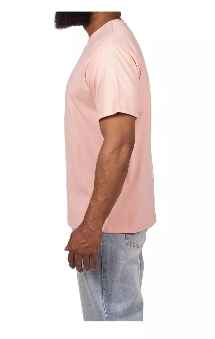 Hustle Gang Men's Whiffs Short Sleeve T-Shirt - LT PINK