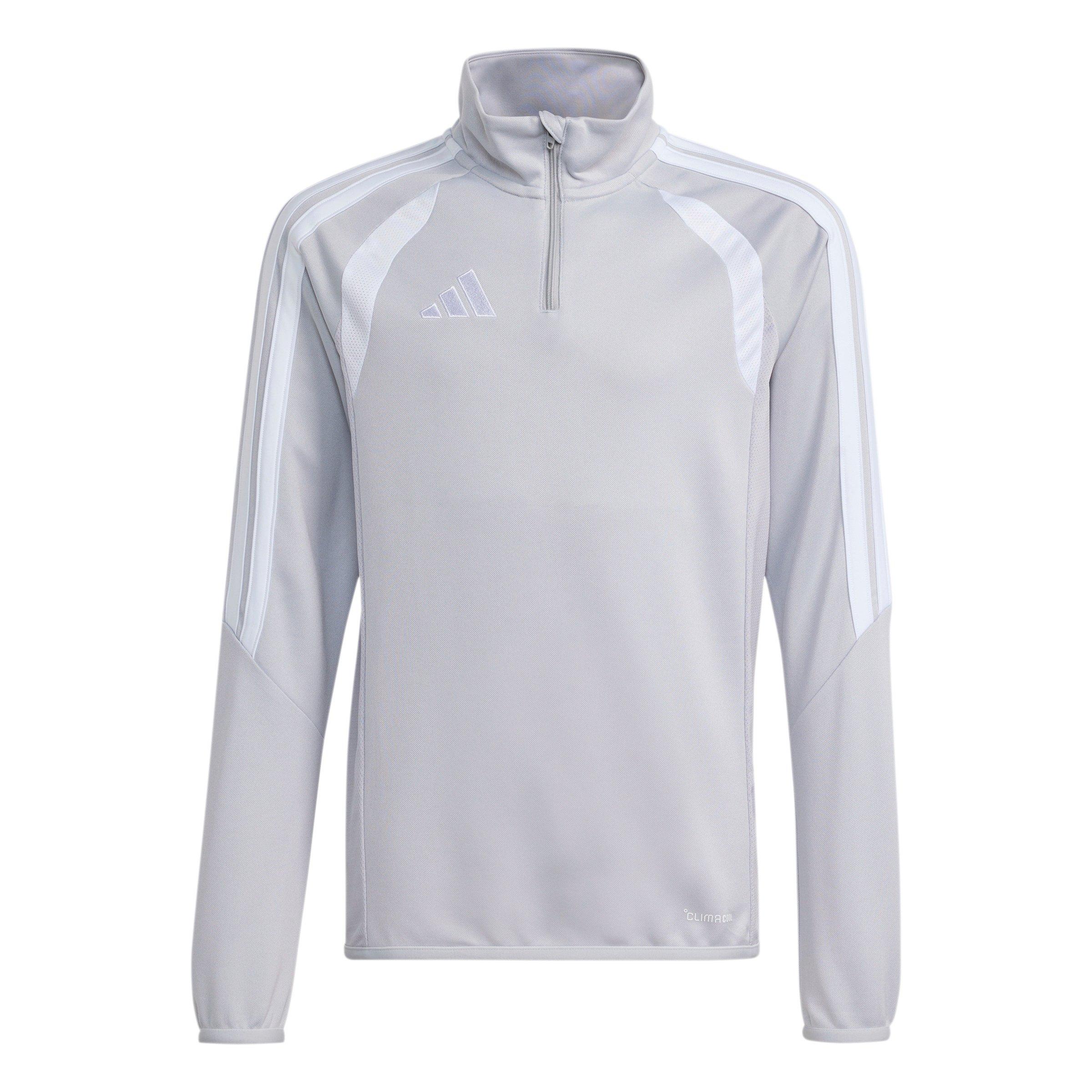 adidas Big Boys' Tiro 26 League Soccer Training Top - Light Grey/White - LT GREY/WHITE