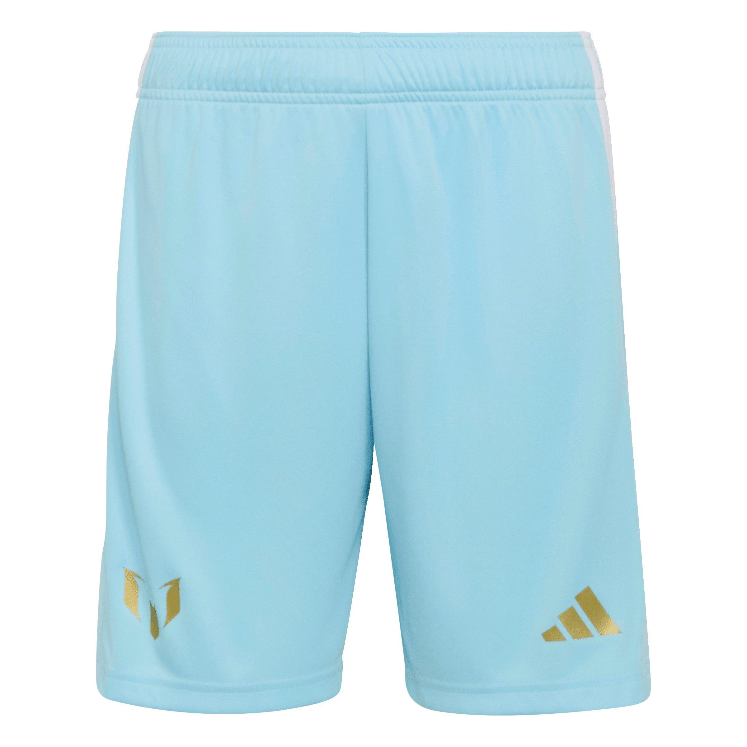 adidas Messi Tiro League Big Boys' Light Blue Soccer Shorts
