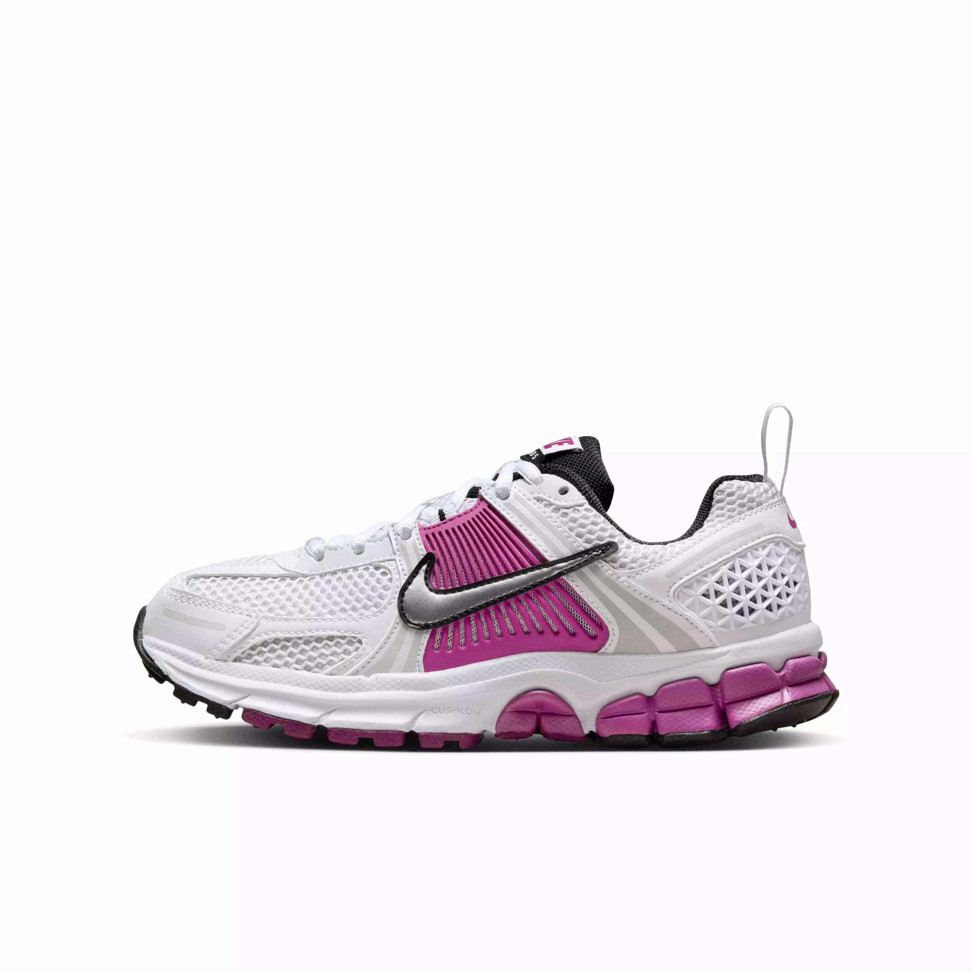 Nike Vomero 5 "White/Pure Platinum/Hot Fuchsia/Metallic Platinum" Grade School Girls' Shoe - WHITE/PLATINUM/FUCHSIA/PLATINUM