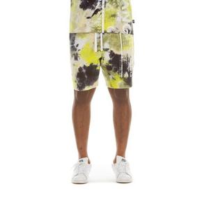 Hustle Gang Men's Abstract Shorts - Yellow/Black