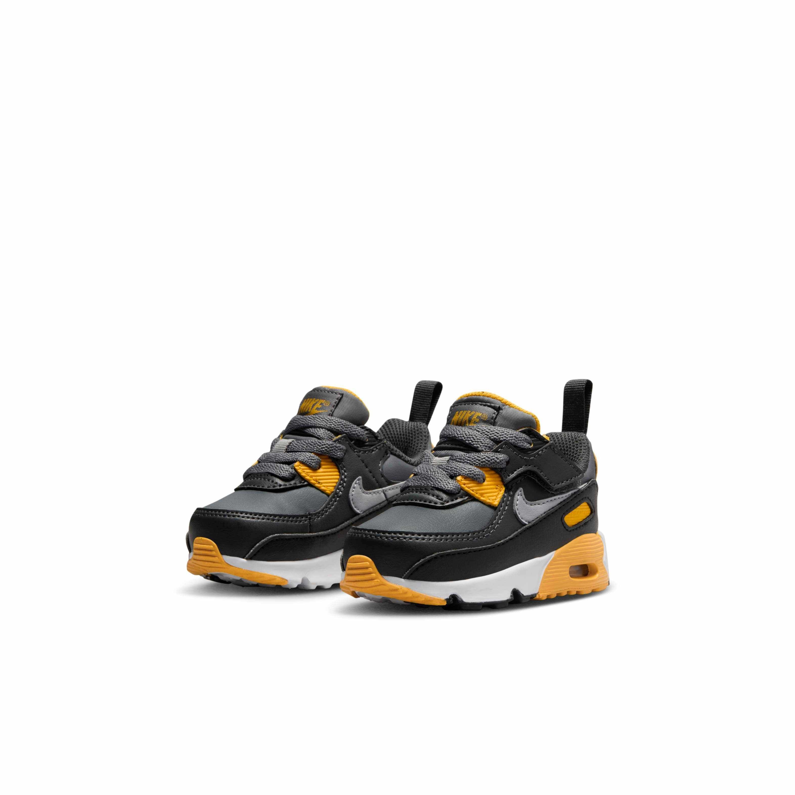 Nike Air Max 90 EasyOn "Smoke Grey/Anthracite/White/Light Smoke Grey" Infant Boys' Shoe - GREY/ANTHRACITE/WHITE/LT GREY Thumbnail View 3