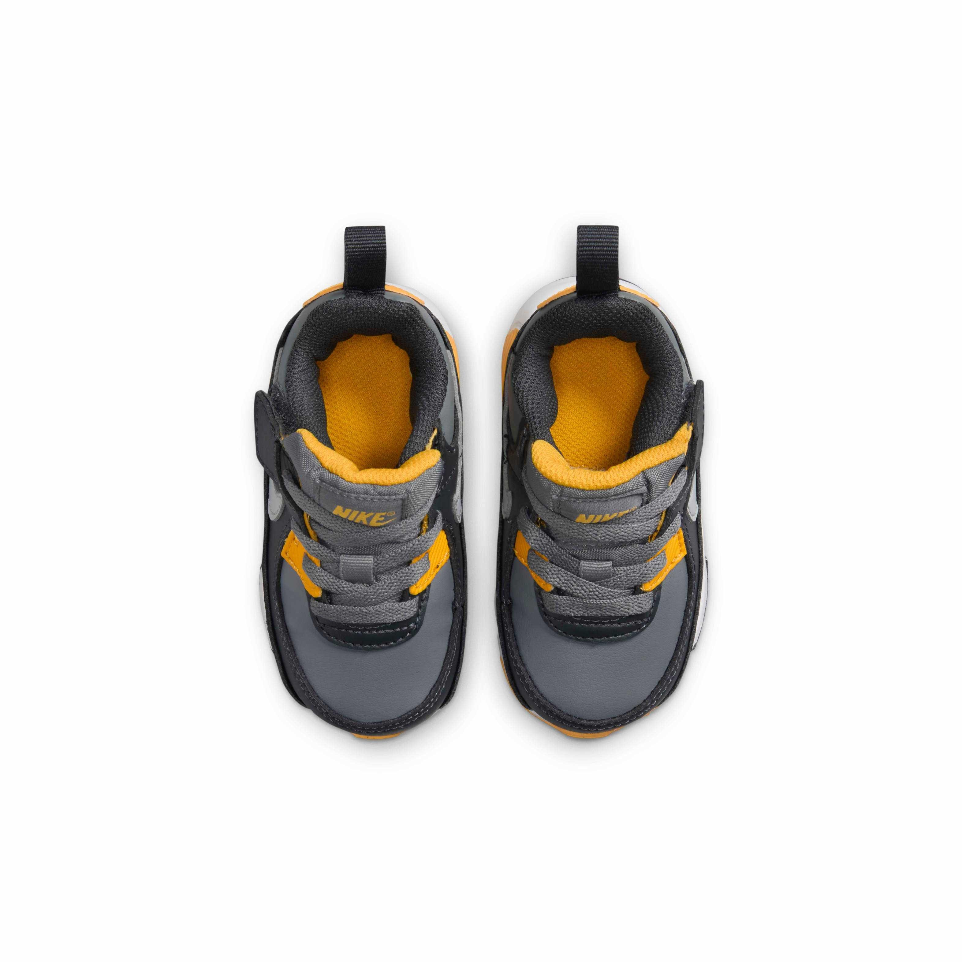 Nike Air Max 90 EasyOn "Smoke Grey/Anthracite/White/Light Smoke Grey" Infant Boys' Shoe - GREY/ANTHRACITE/WHITE/LT GREY Thumbnail View 4