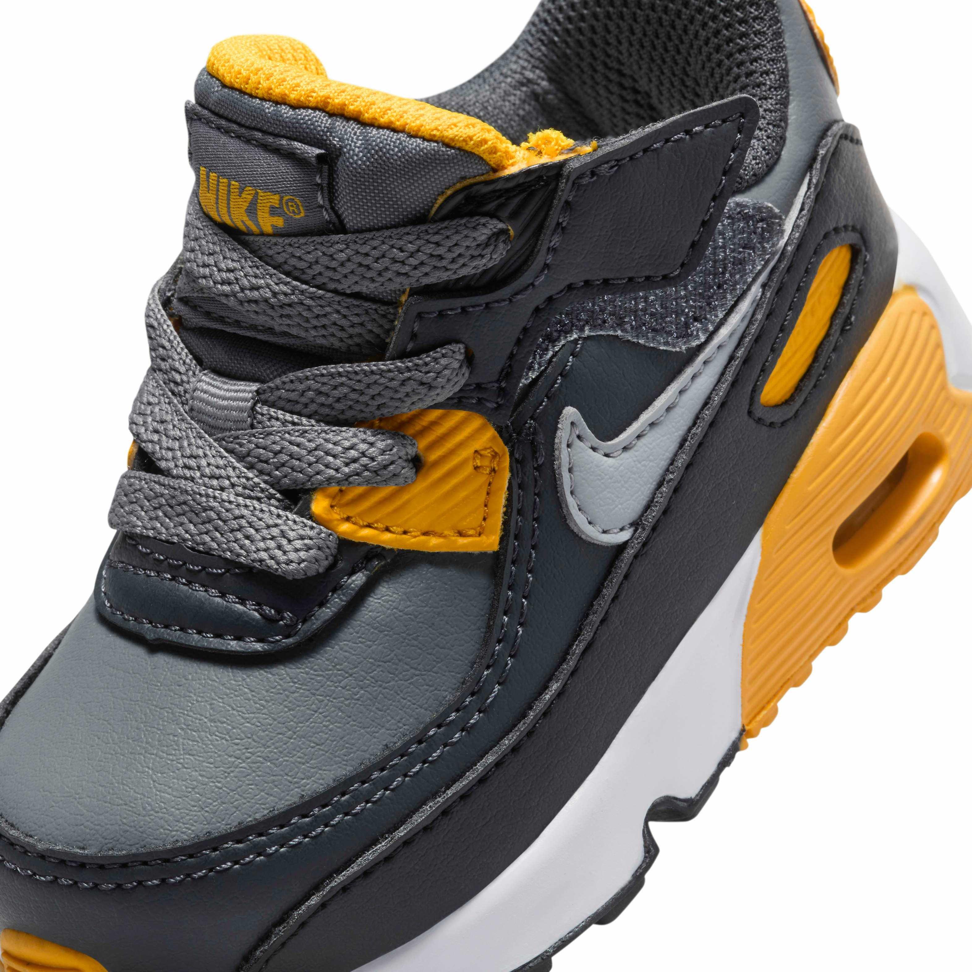 Nike Air Max 90 EasyOn "Smoke Grey/Anthracite/White/Light Smoke Grey" Infant Boys' Shoe - GREY/ANTHRACITE/WHITE/LT GREY Thumbnail View 7