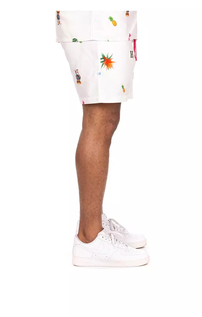 Hustle Gang Men's Spiritzer Shorts - White - WHITE
