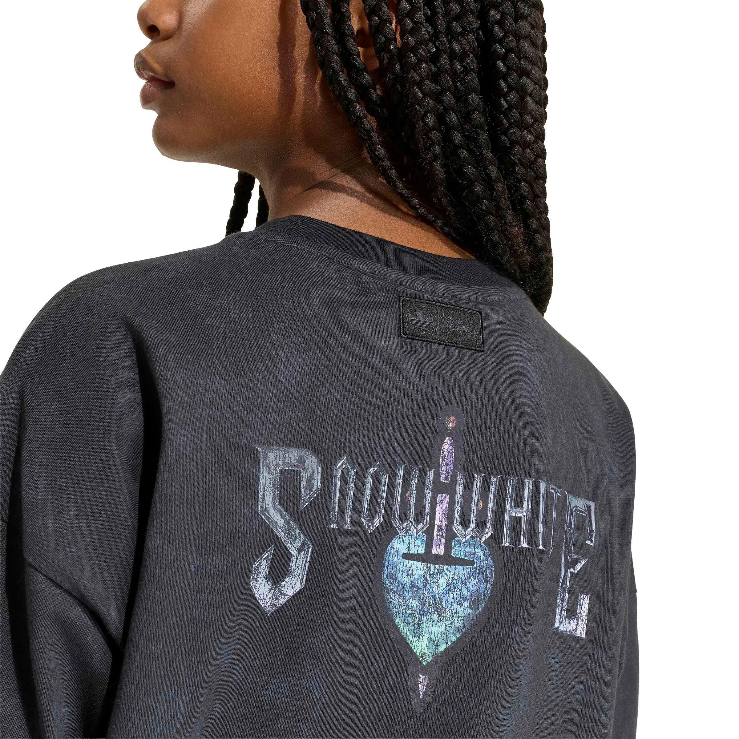 adidas Originals Big Girls' Disney Villains Oversized Washed Tee Shirt - Black - BLACK