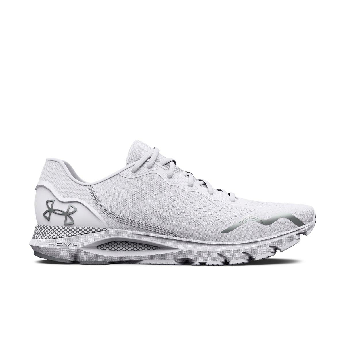 Under Armour HOVR Sonic 6 "White/Metallic Silver" Men's Running Shoe - WHITE/SILVER Thumbnail View 1