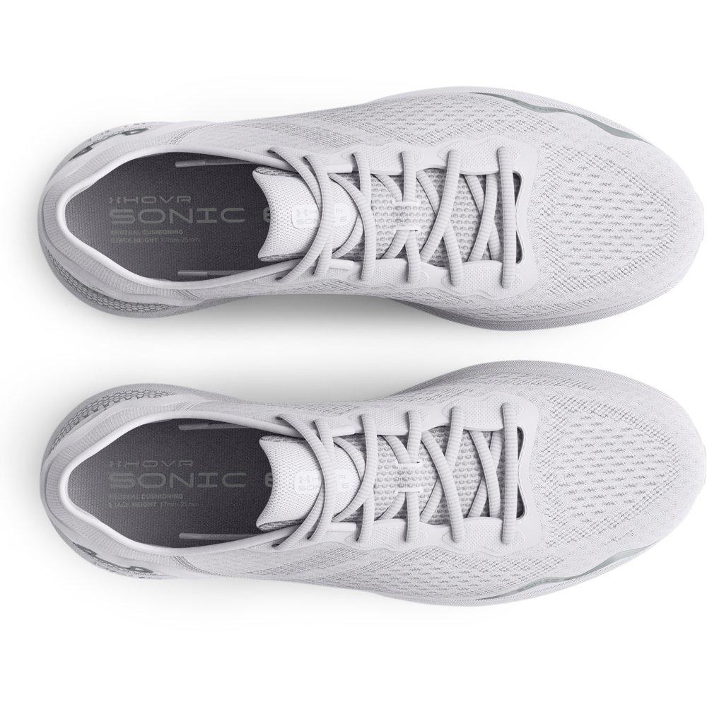 Under Armour HOVR Sonic 6 "White/Metallic Silver" Men's Running Shoe - WHITE/SILVER Thumbnail View 3