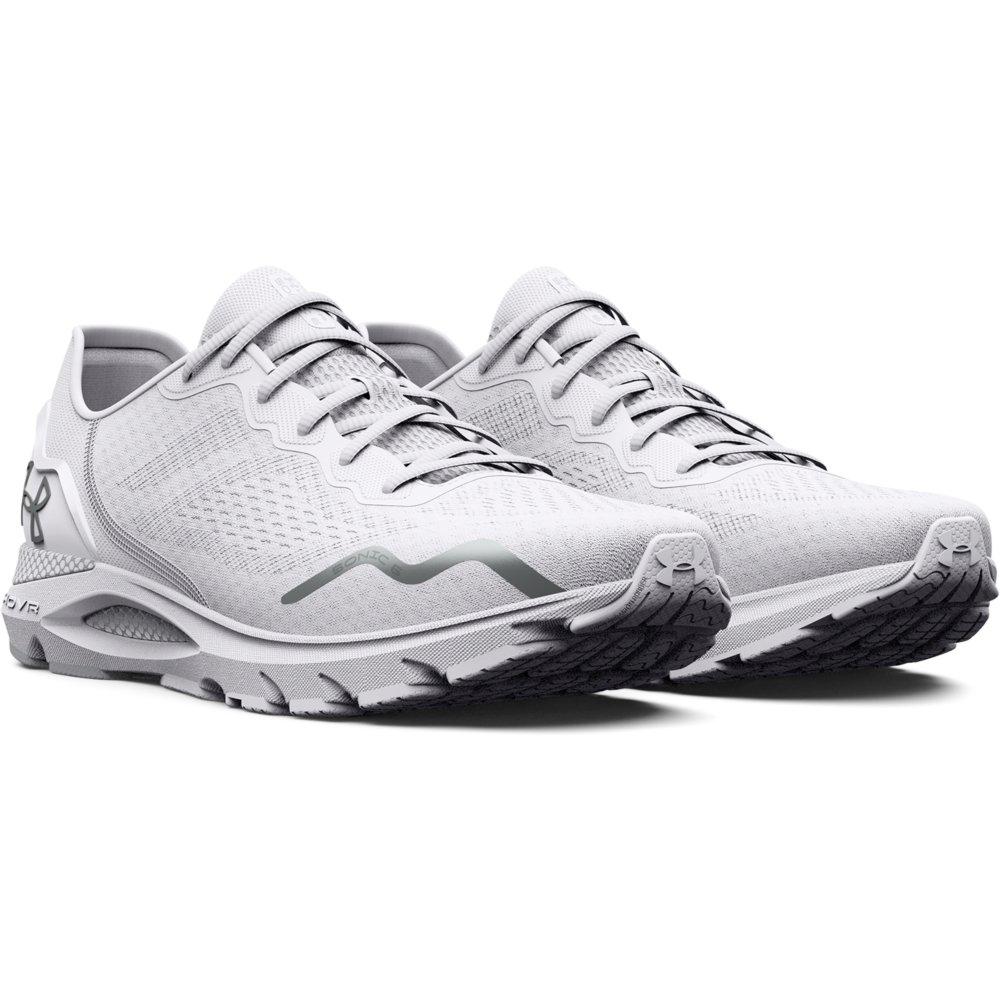 Under Armour HOVR Sonic 6 "White/Metallic Silver" Men's Running Shoe - WHITE/SILVER Thumbnail View 5