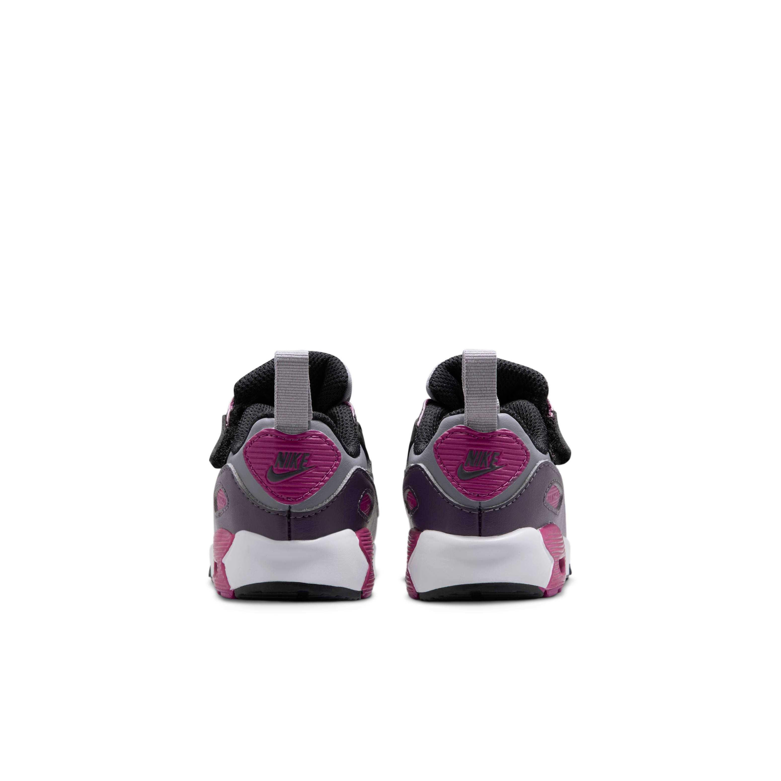 Nike Air Max 90 EasyOn Infant Boys' "Cement Grey/Black/Dark Raisin/Cement Grey" Shoe