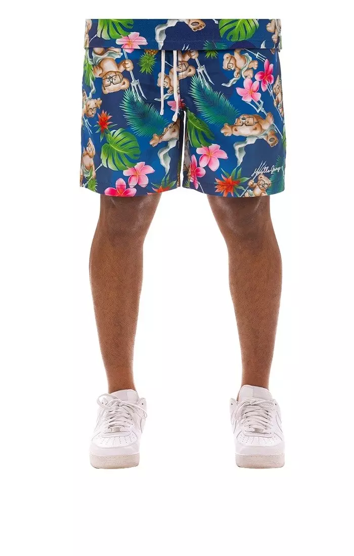 Hustle Gang Men's Sea Legs Shorts - Blue - BLUE