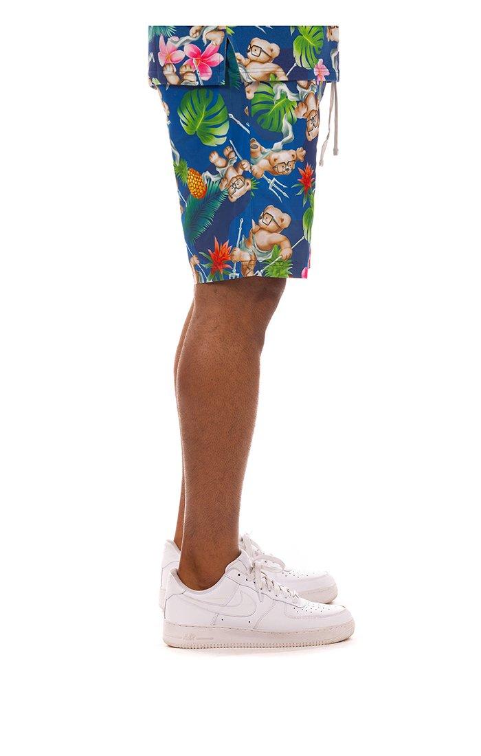 Hustle Gang Men's Sea Legs Shorts - Blue - BLUE Thumbnail View 3